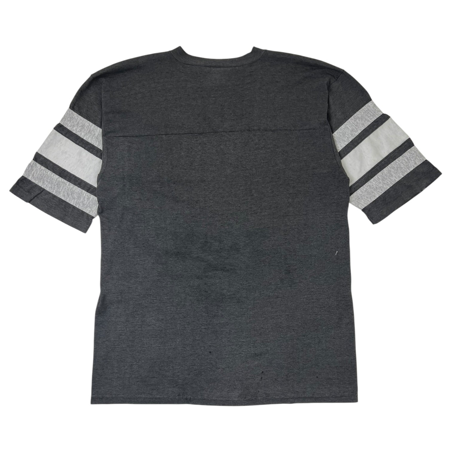 Vintage Raiders Football V-Neck 3/4 Sleeve T-Shirt Grey