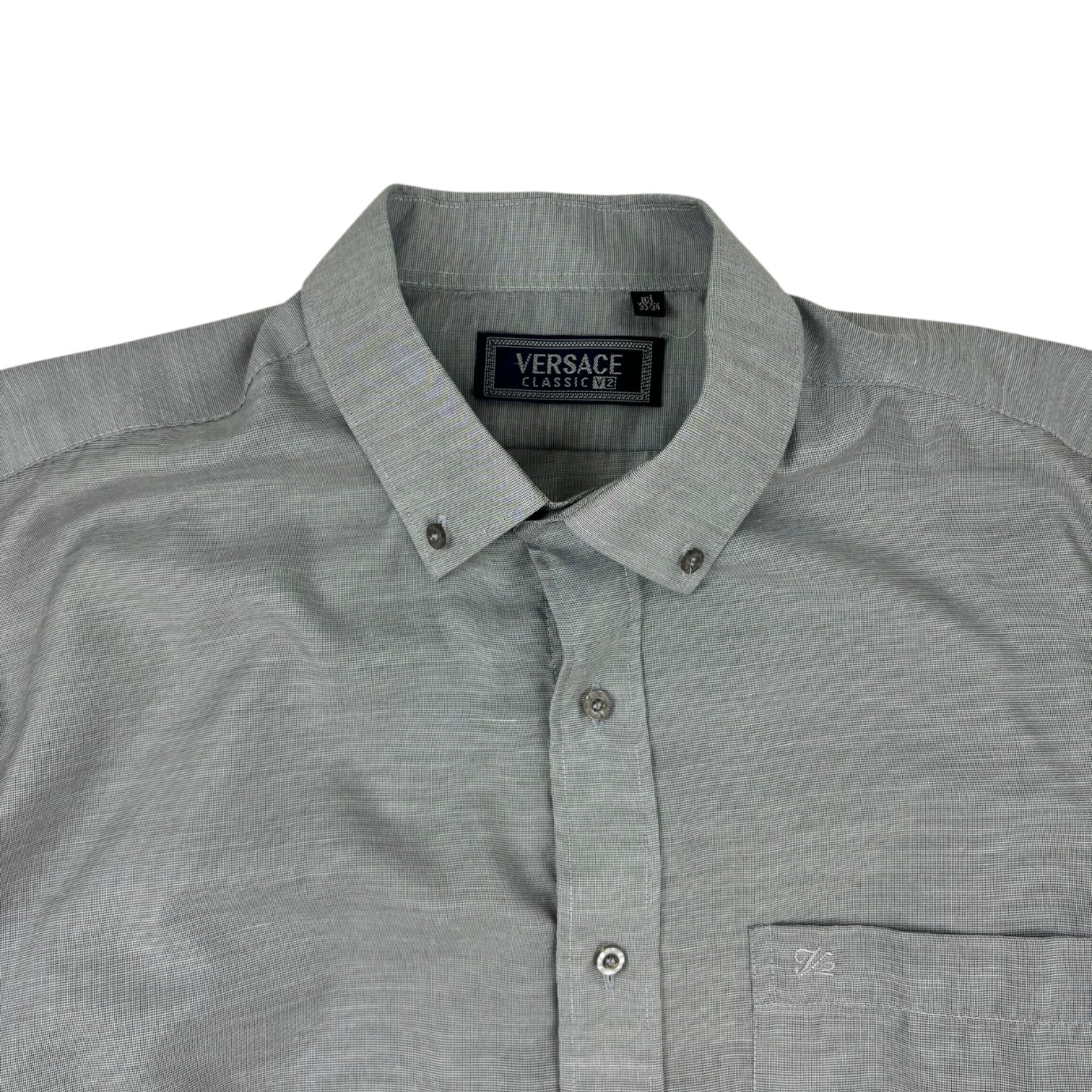 Versace Classic Button-Up Dress Shirt Grey