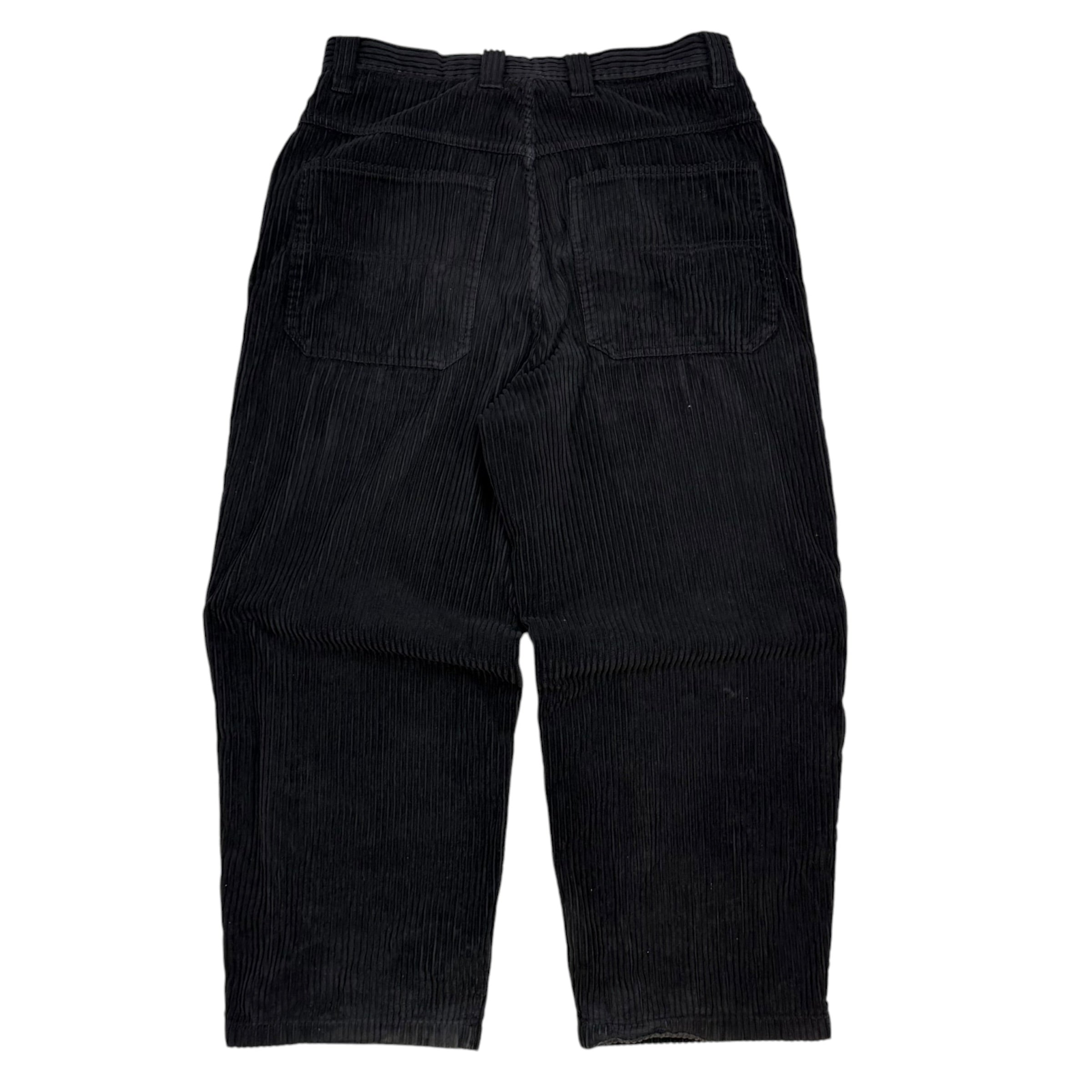 Vintage Anchor Blue Corduroy Pants Black