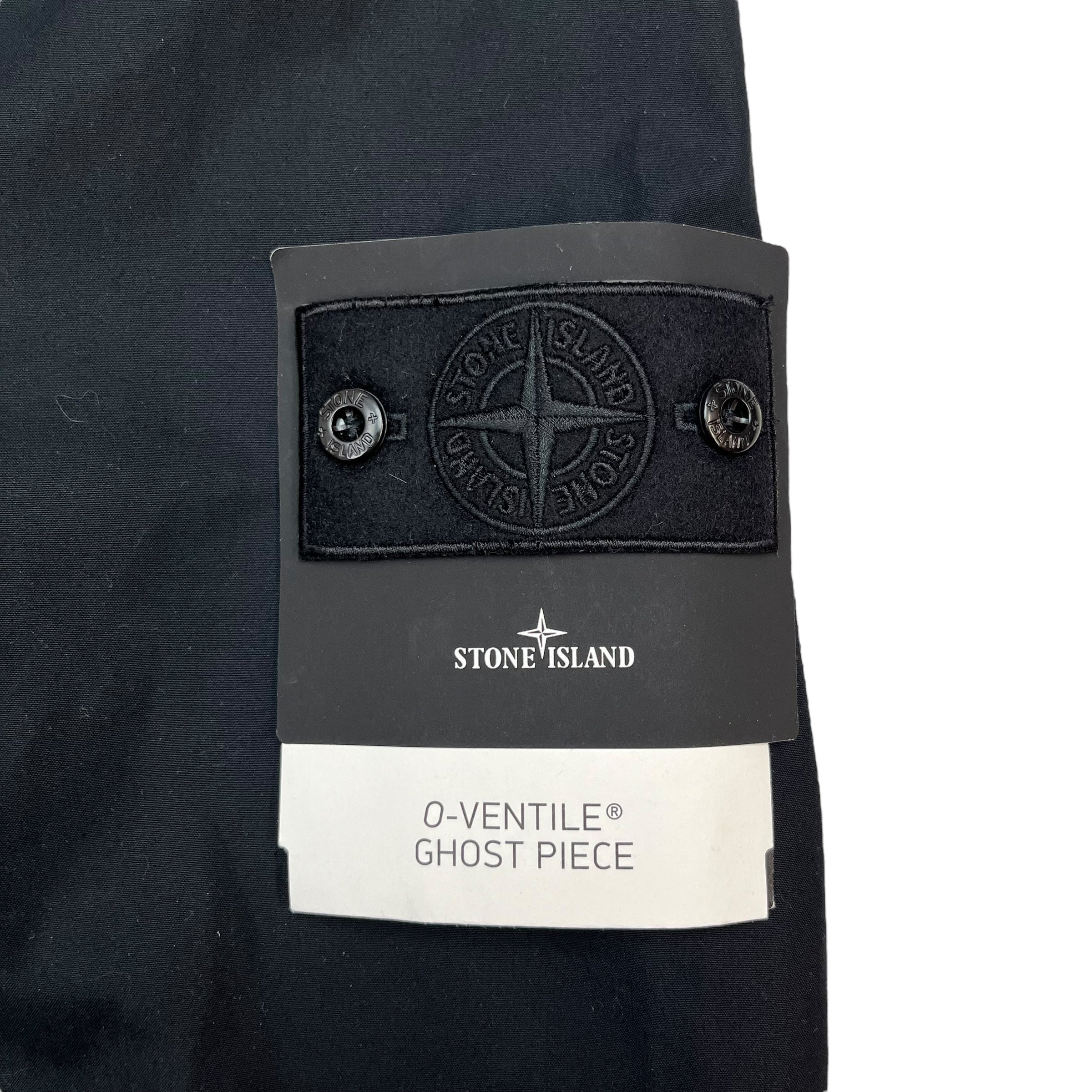 Stone Island Ghost Piece O-Ventile Zip Jacket Black
