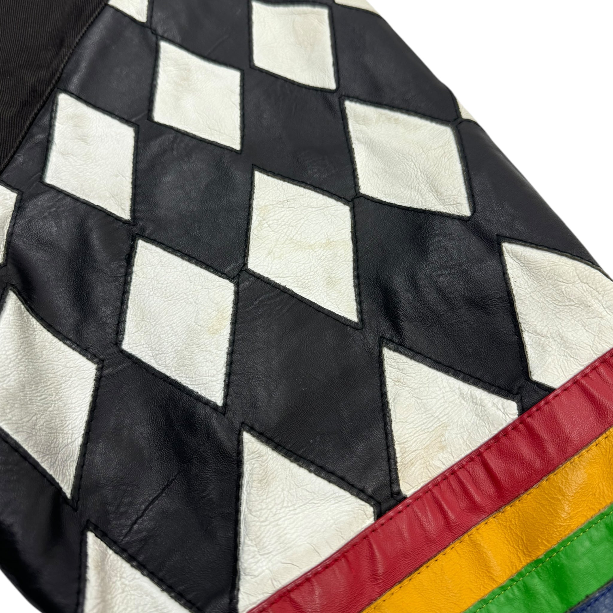 Vintage Jeff Hamilton Leather & Canvas NASCAR Jacket