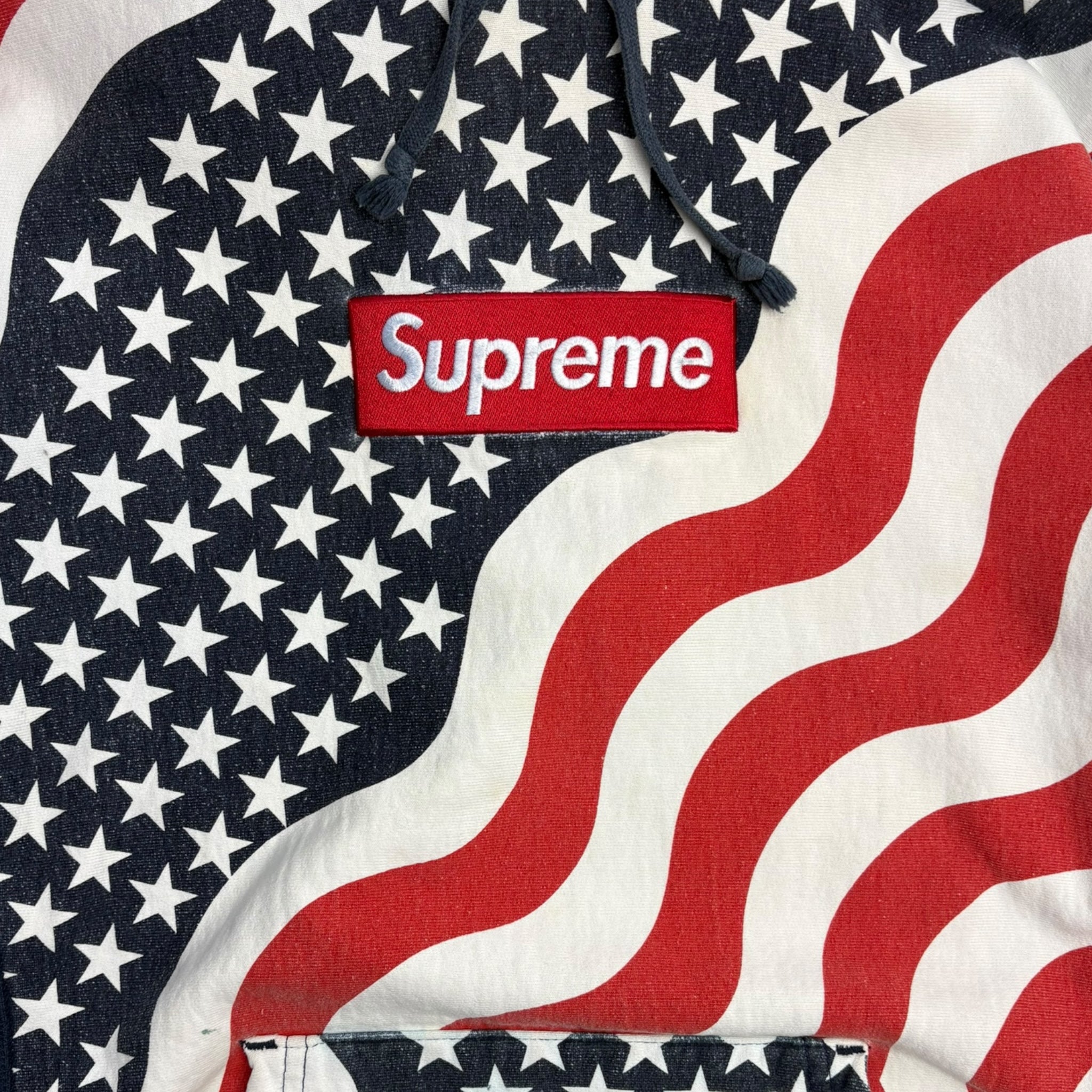 Supreme FW14 American Flag Box Logo Hoodie