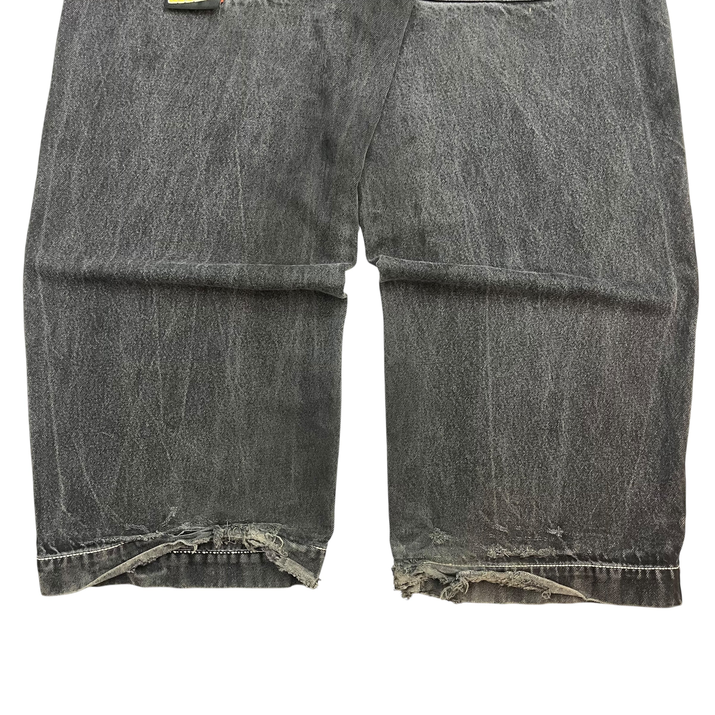 Y2K JNCO Twin Cannon Denim Pants Black