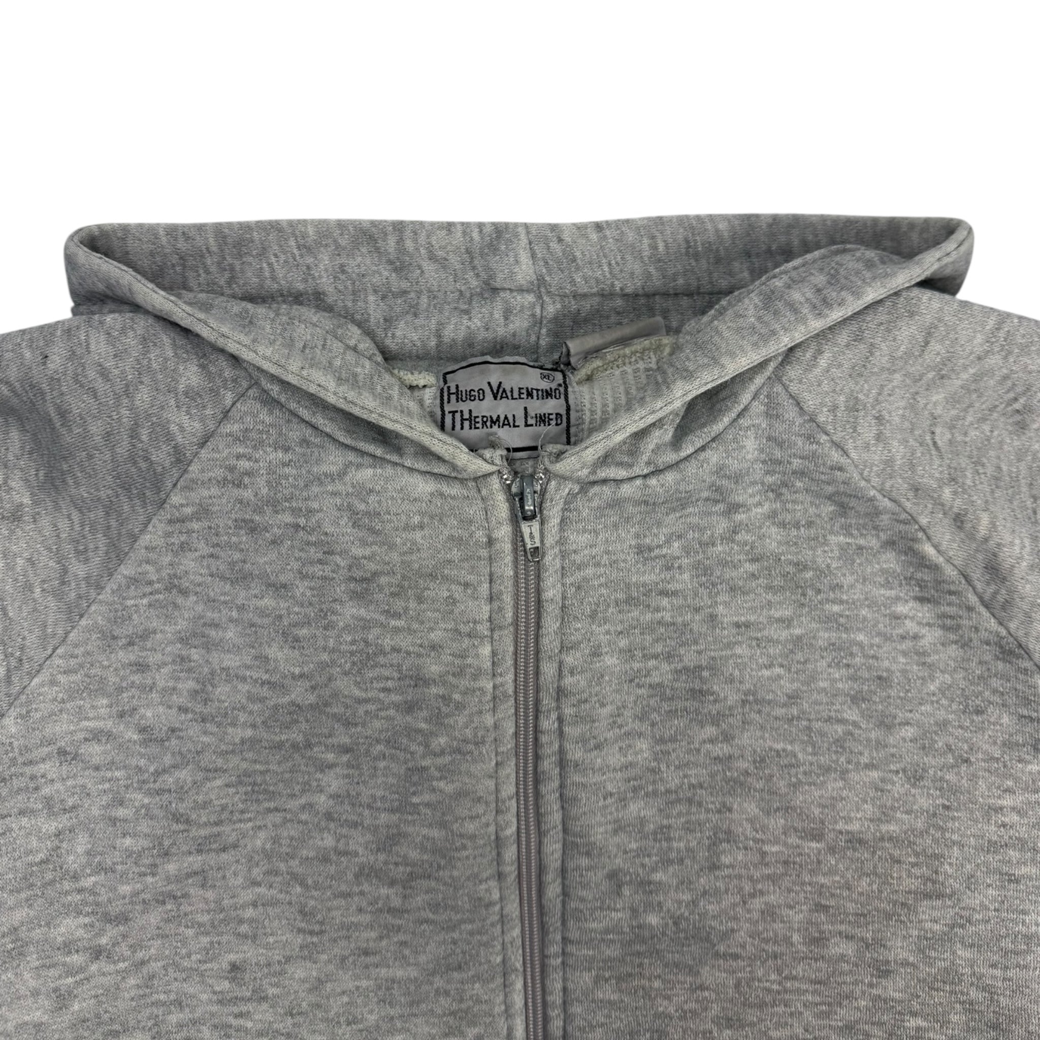 Vintage 80s Thermal Lined Hoodie Grey