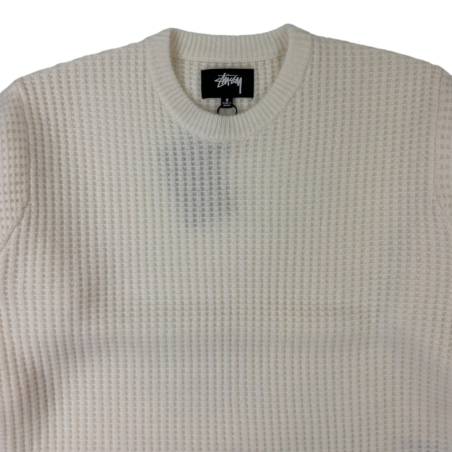 Stussy Waffle Cashmere Sweater Ivory