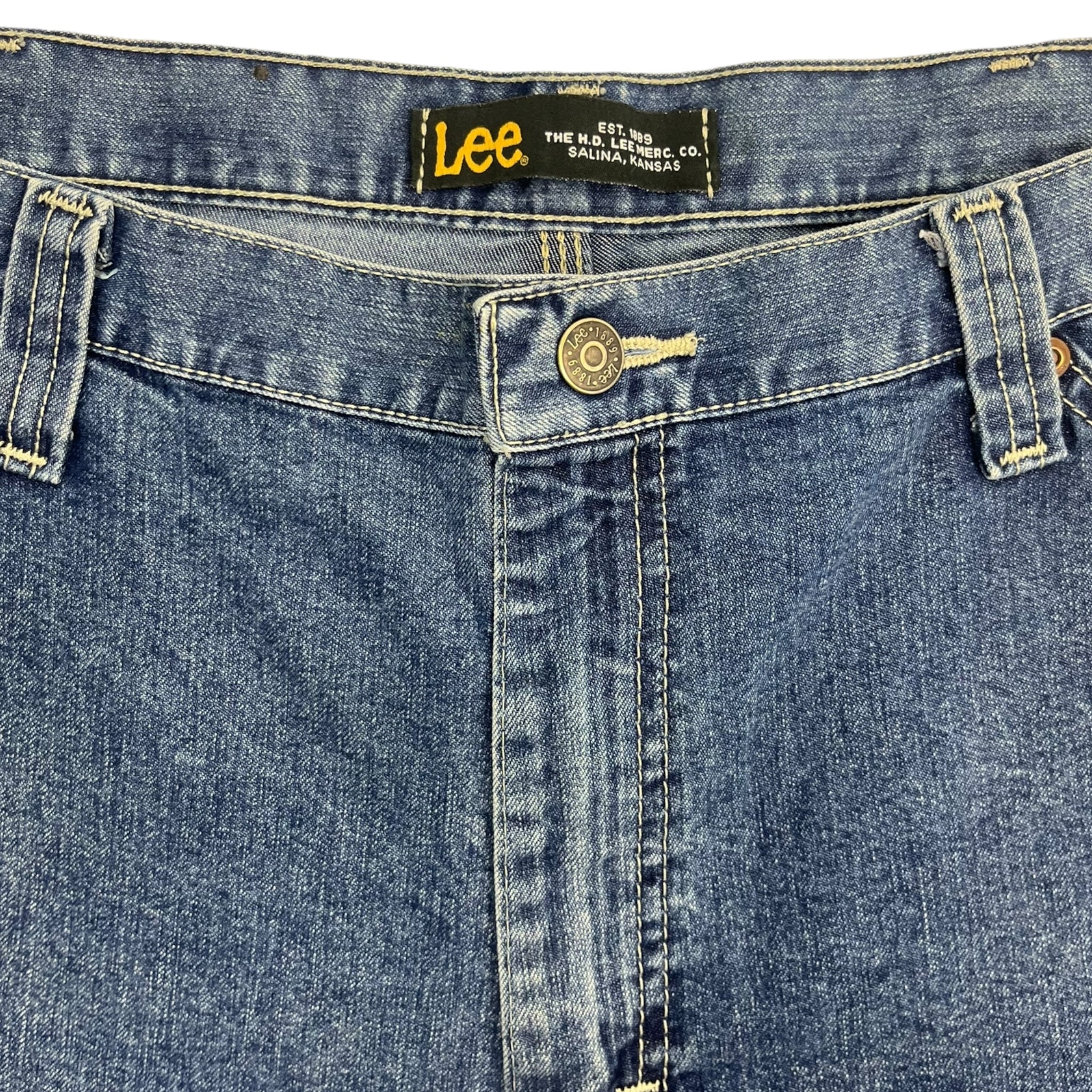Vintage Lee Carpenter Jorts Deep Mid Wash