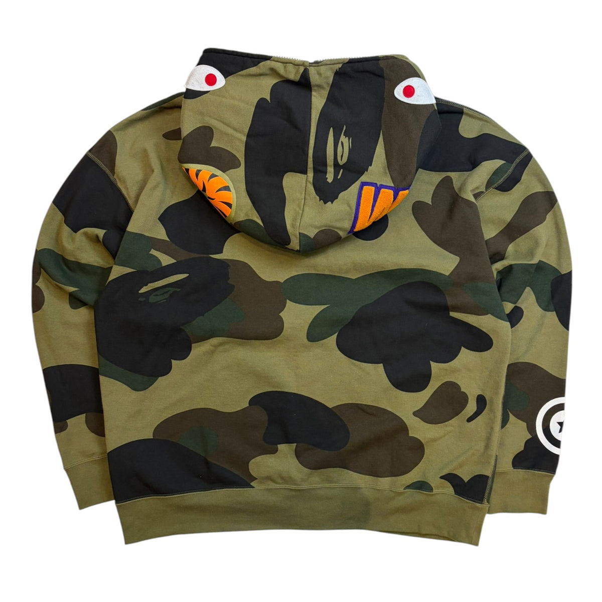 Bape 1st Camo Shark Full Zip Hoodie Green