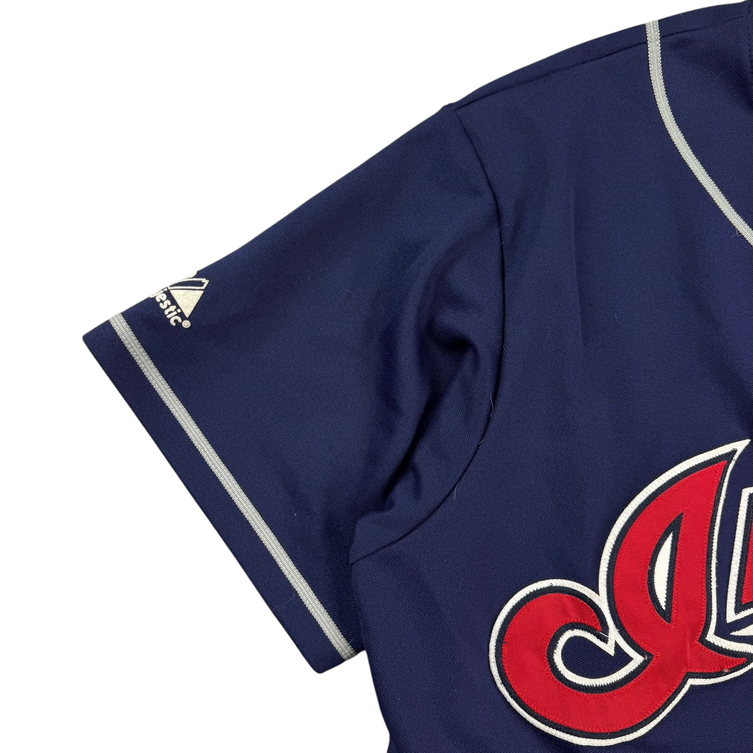 Vintage Cleveland Indians Jersey Navy Blue