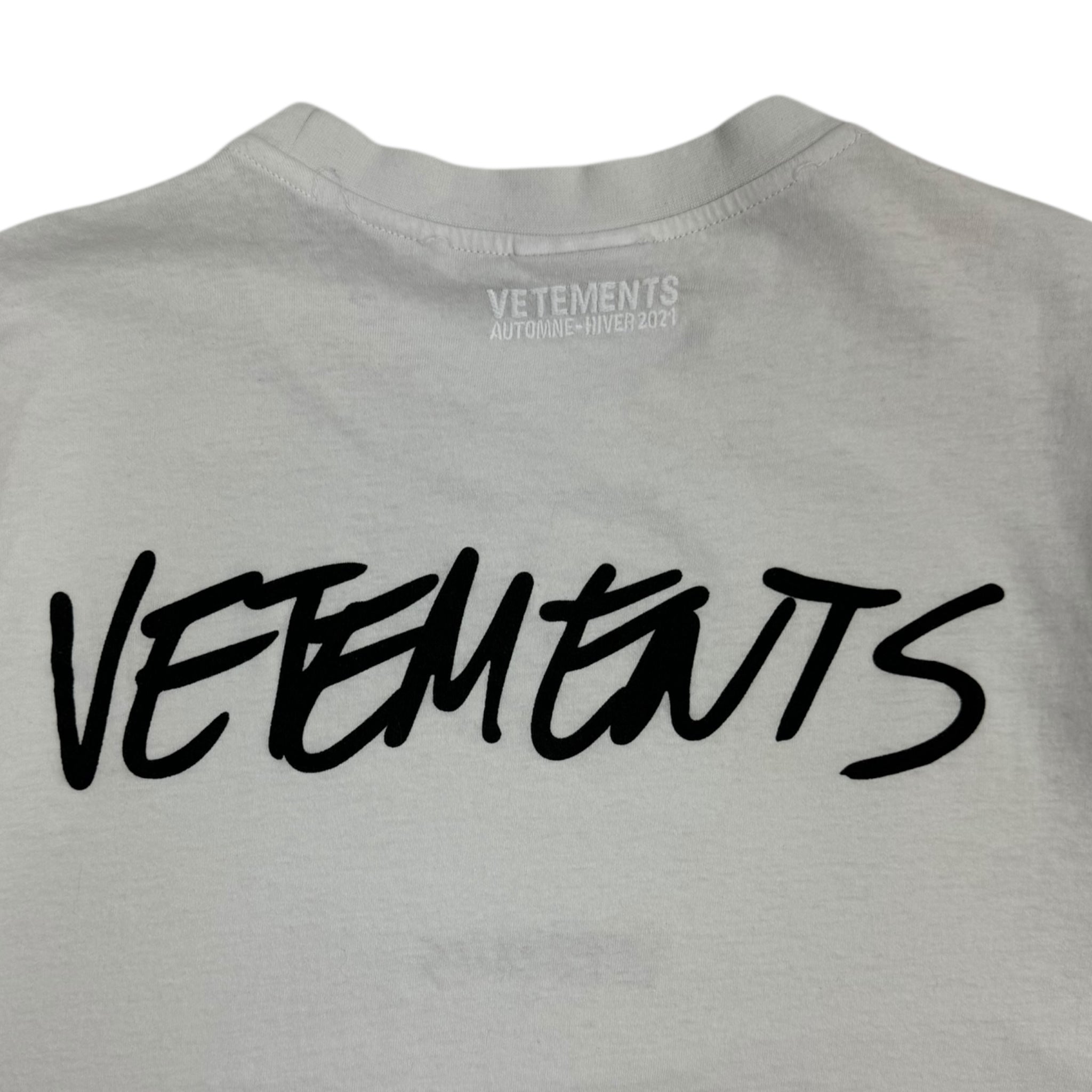 Vetements White Written Logo T-Shirt