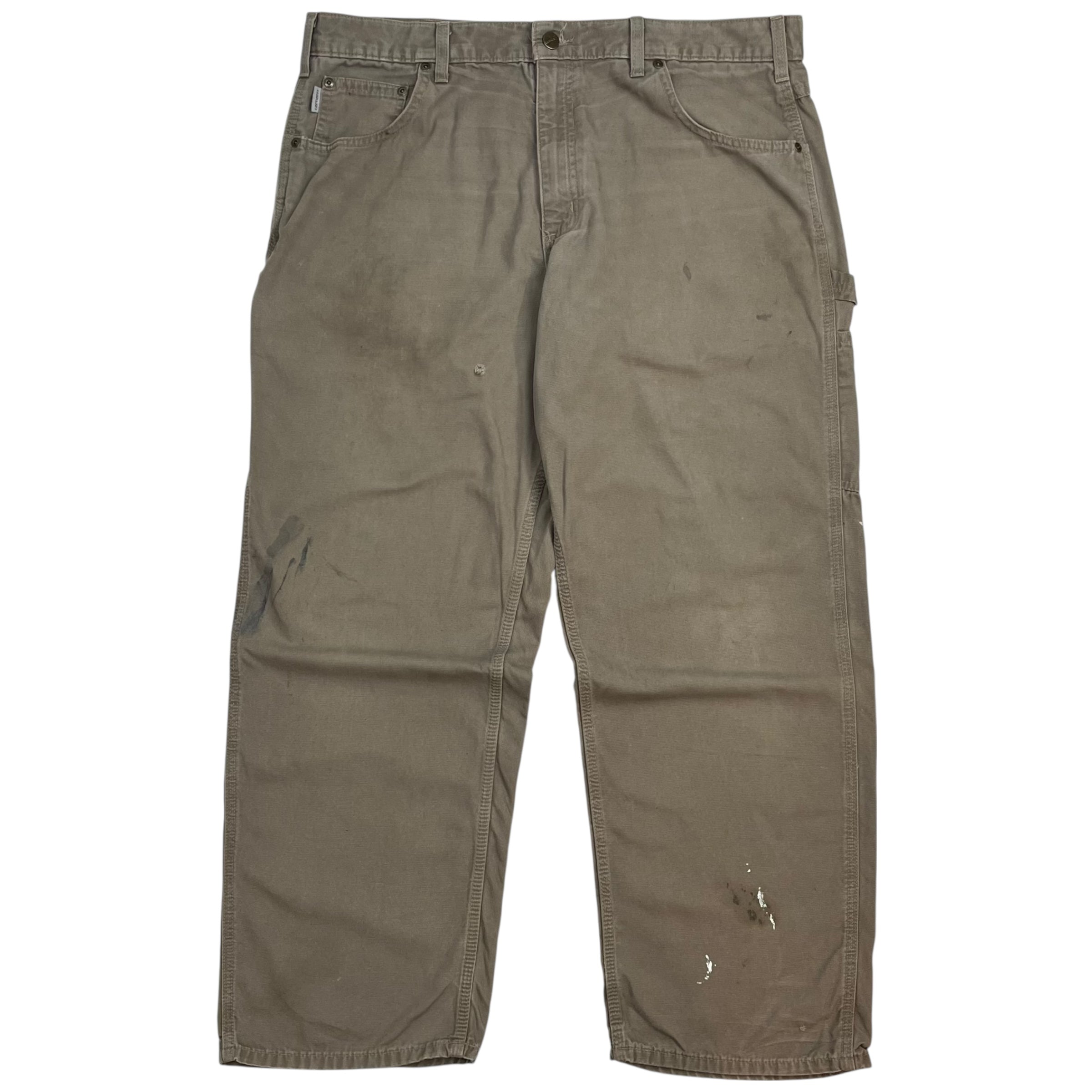 Vintage Carhartt Dungaree Pants Grey Beige