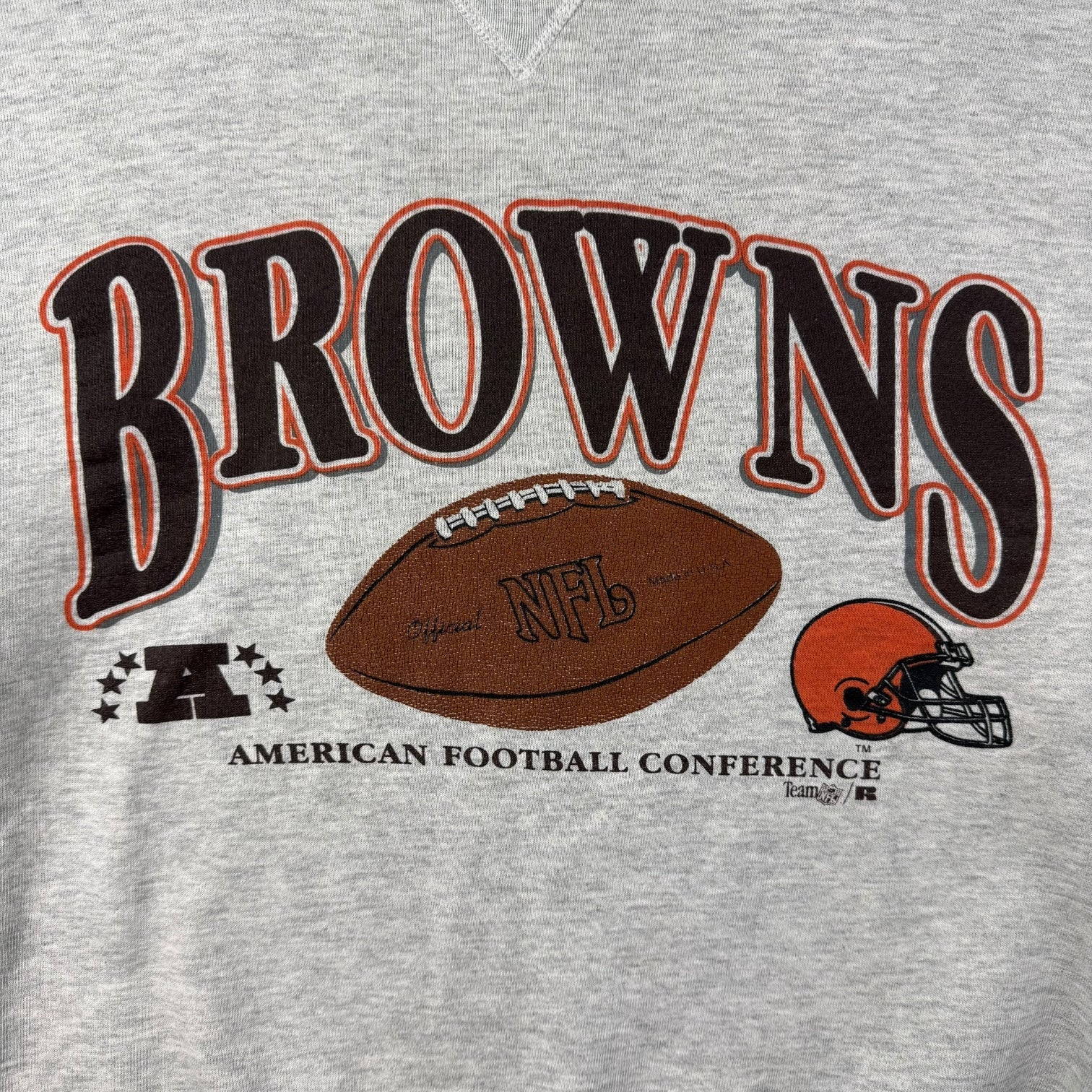 Vintage Cleveland Browns Crewneck Sweater Grey