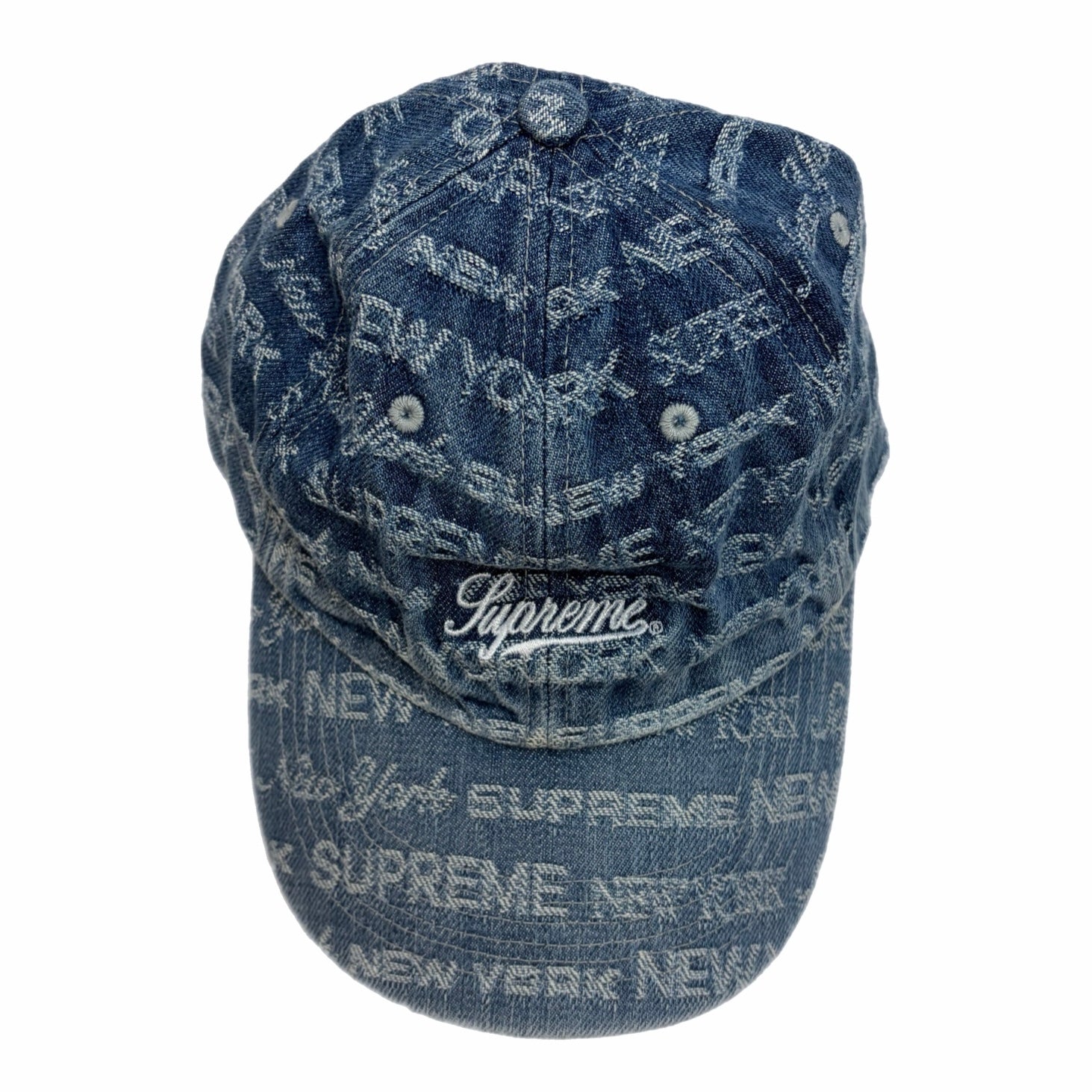 Supreme FW22 Multi Type Jacquard Denim 6 Panel Hat
