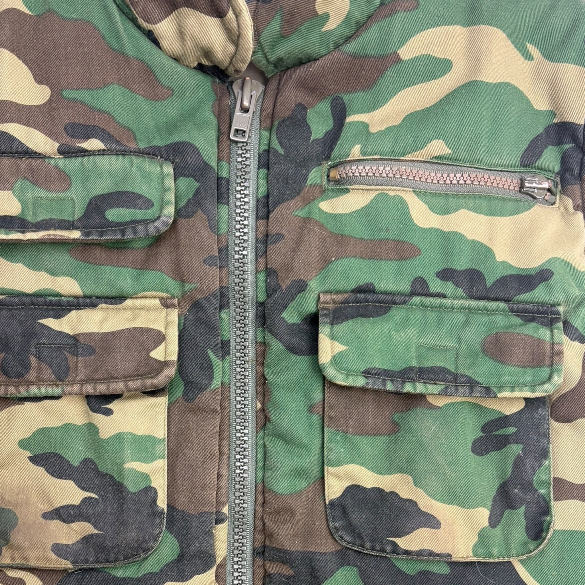 Vintage Camo Insulated Cargo Vest