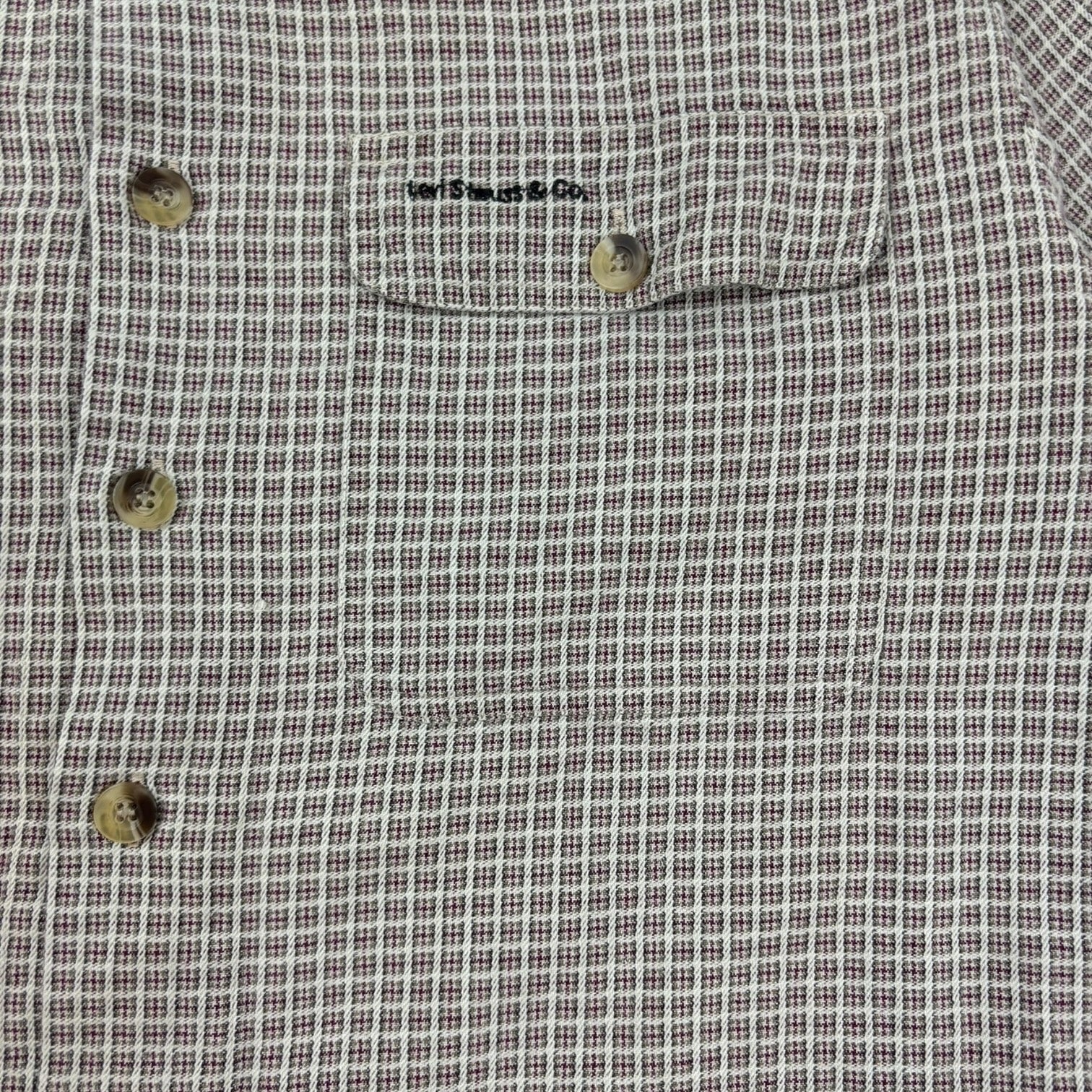 Vintage Levi Strauss & Co Checked Button-Up T-Shirt