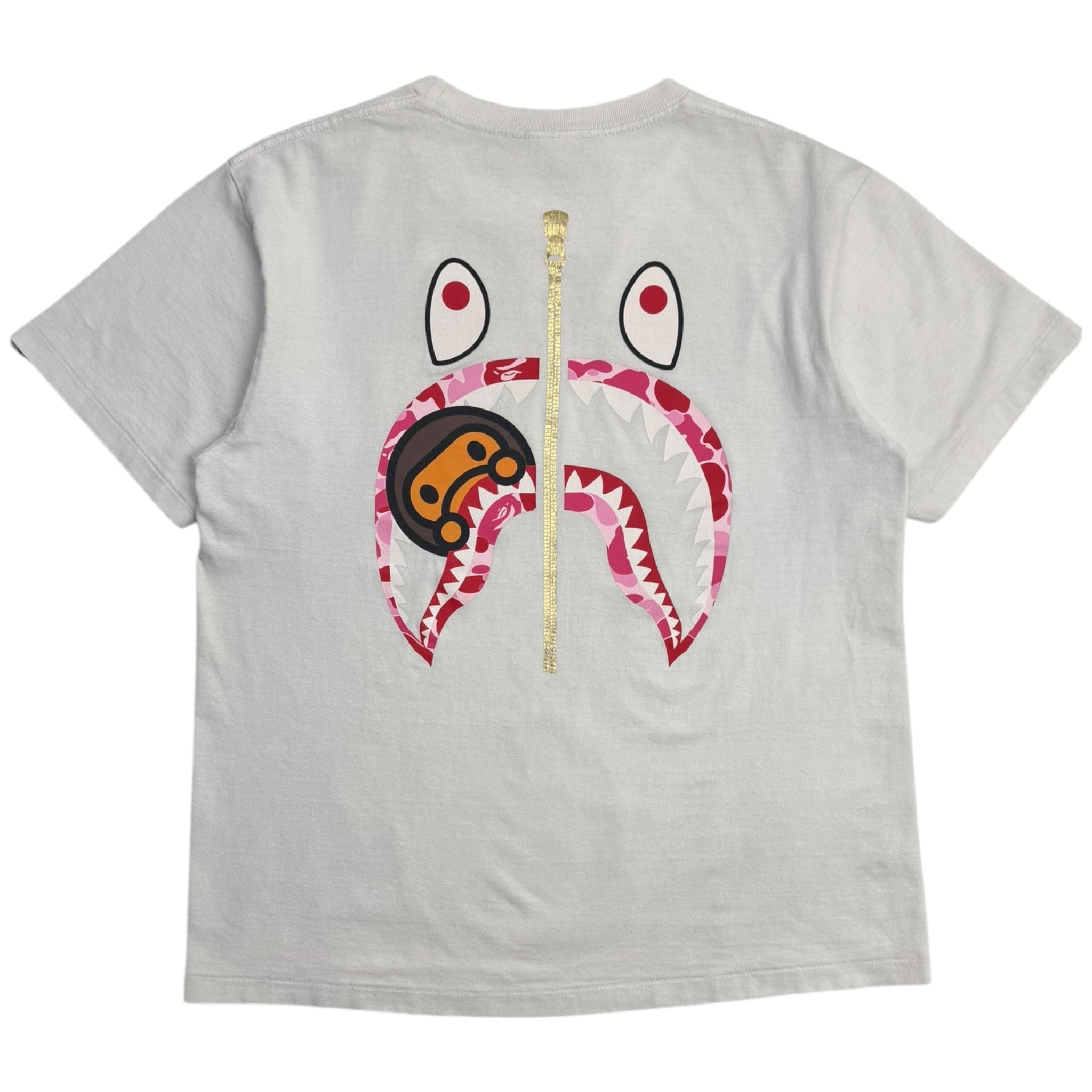 BAPE ABC Camo Milo Shark Tee White