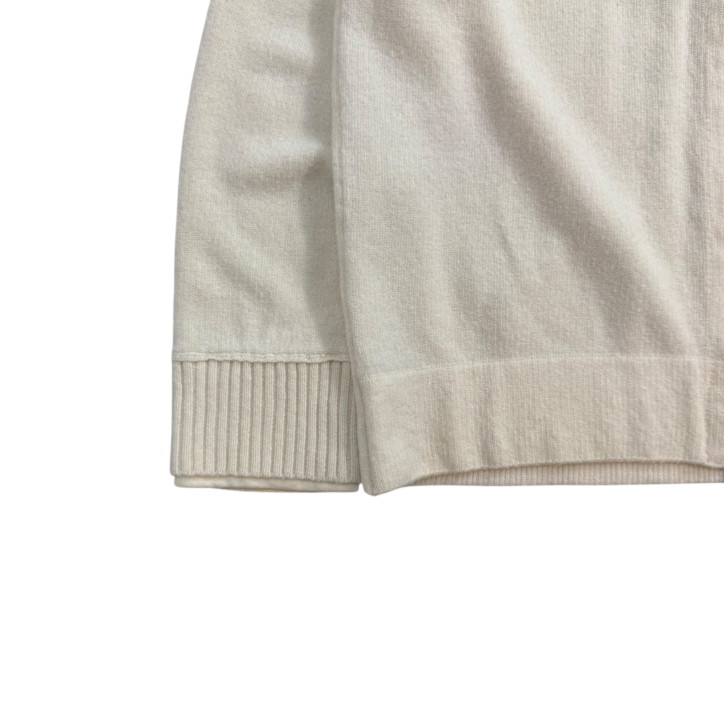 Vintage Stone Island Denims Zip Up Knit Sweater Cream