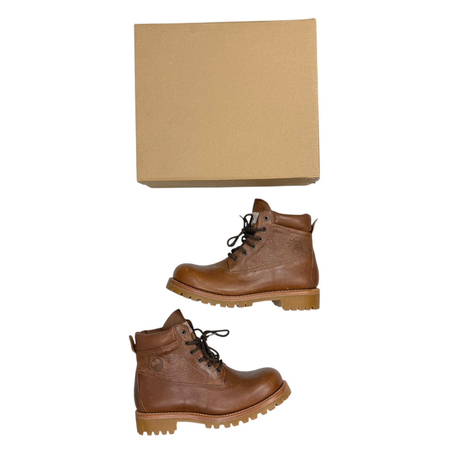 Stussy x Our Legacy Workshop Lace Up Boot Oak Brown Leather (Used)