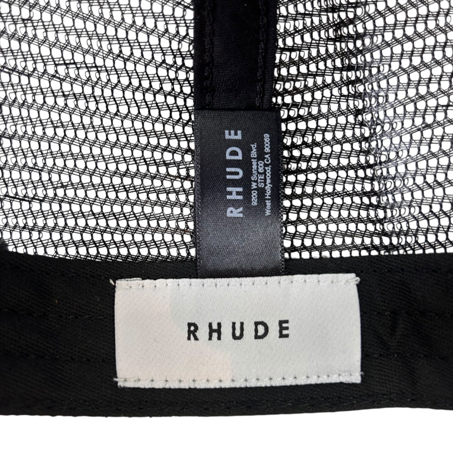 Rhude Mont-Blanc Ski Resort Trucker SnapBack Hat Black