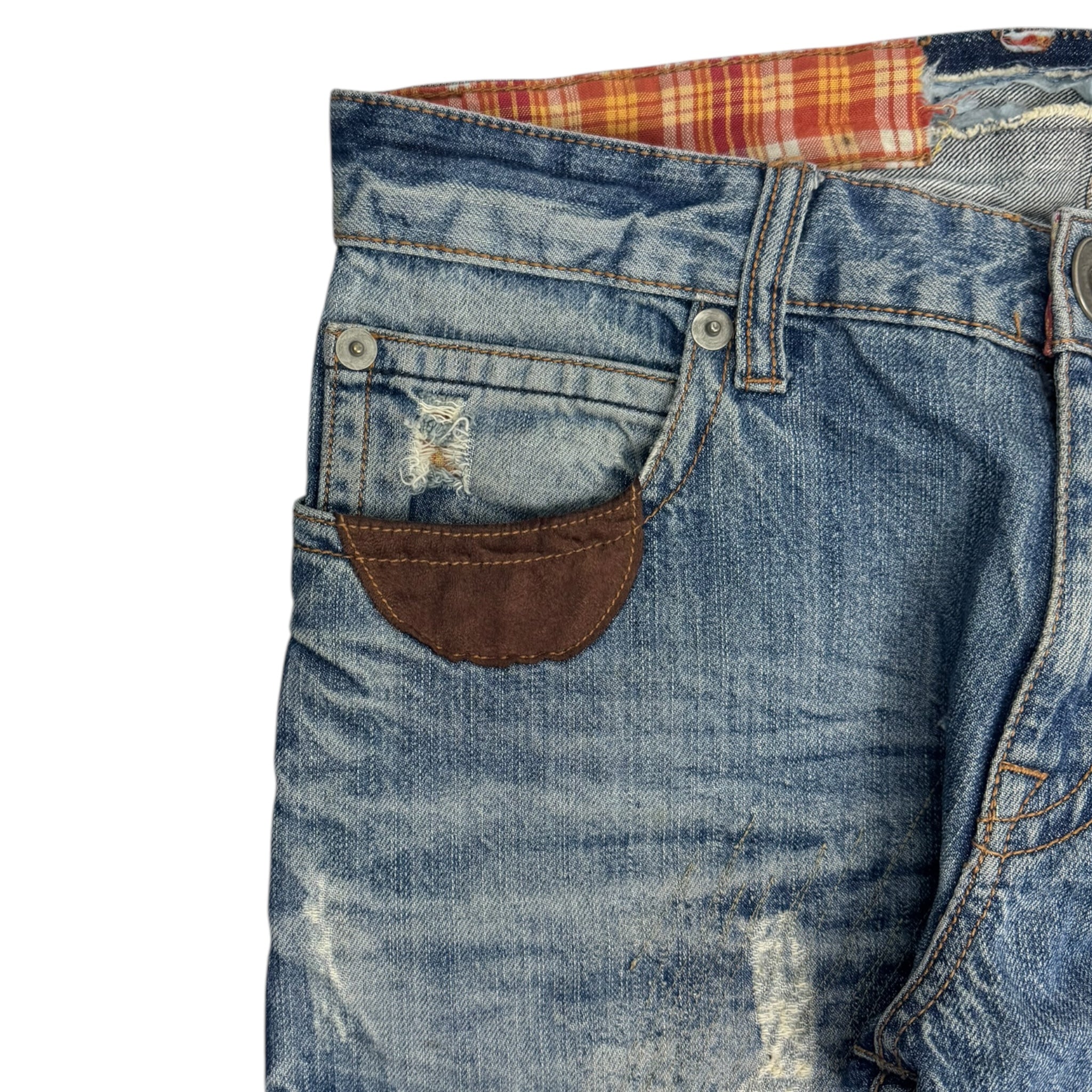 Patchwork Denim Jeans