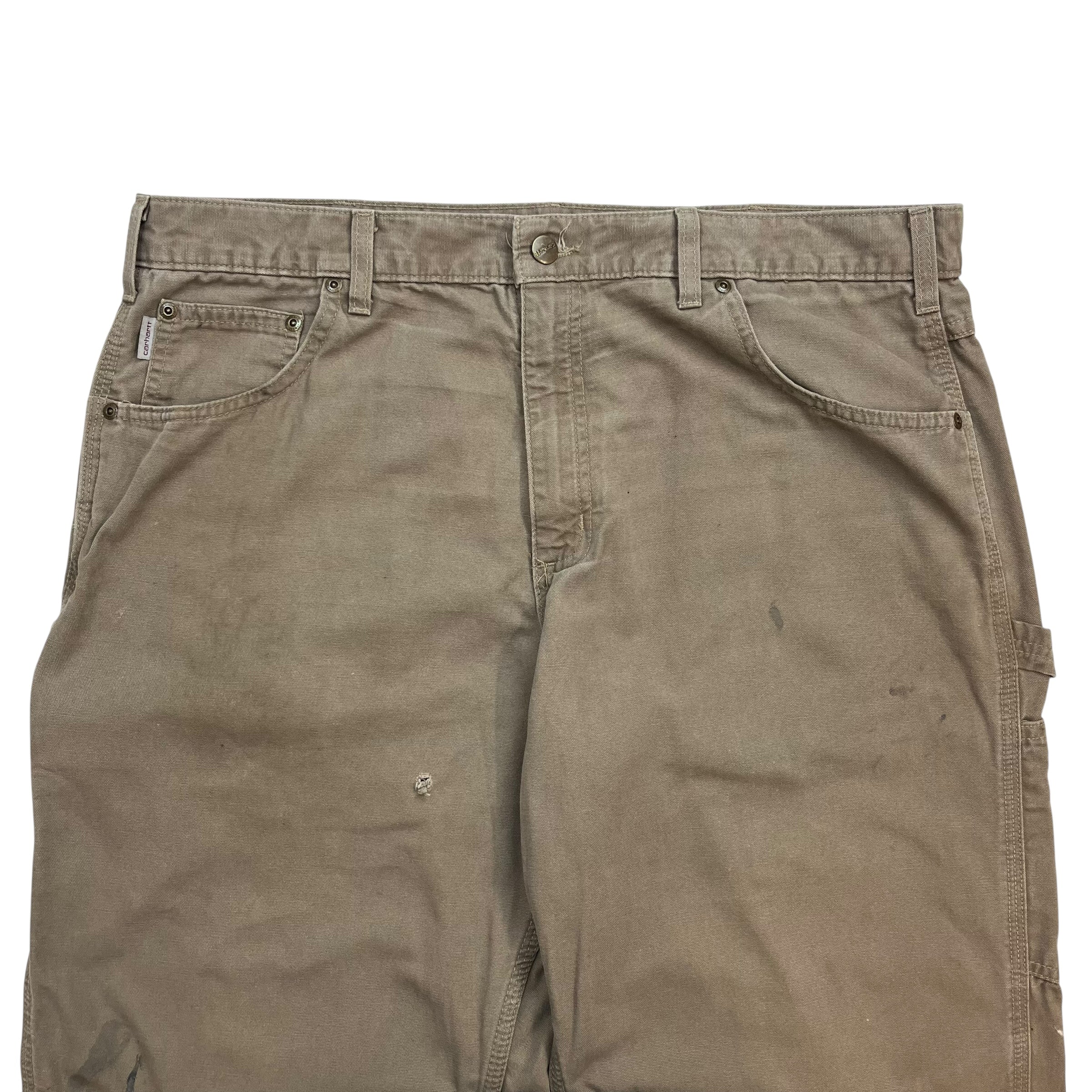 Vintage Carhartt Dungaree Pants Grey Beige