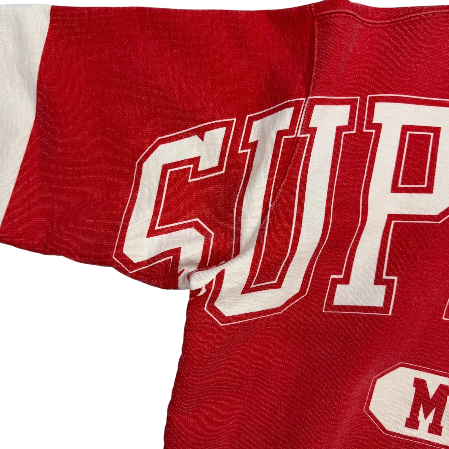 Supreme Overprint Crewneck Red/White