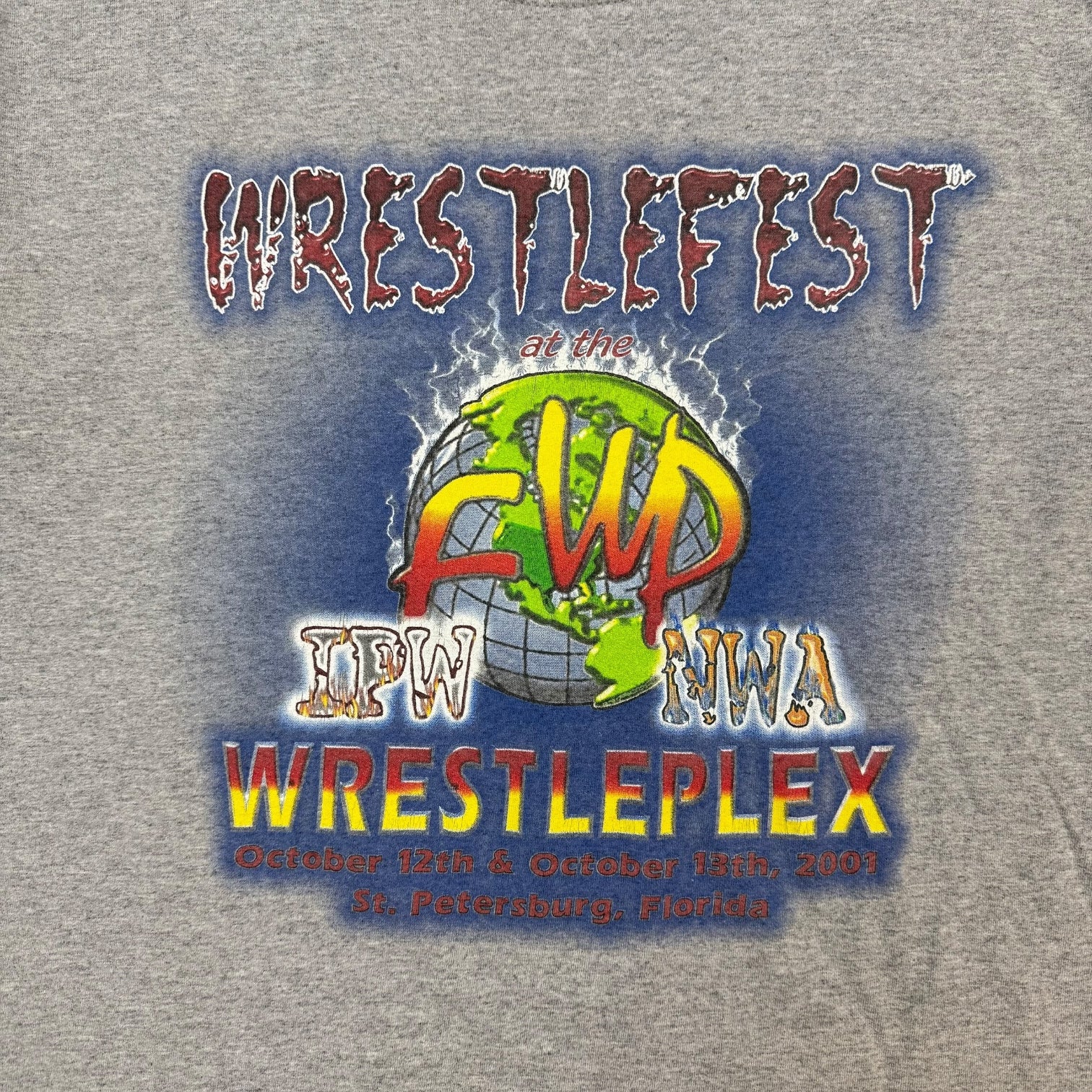 2001 Wrestlefest Tee Grey