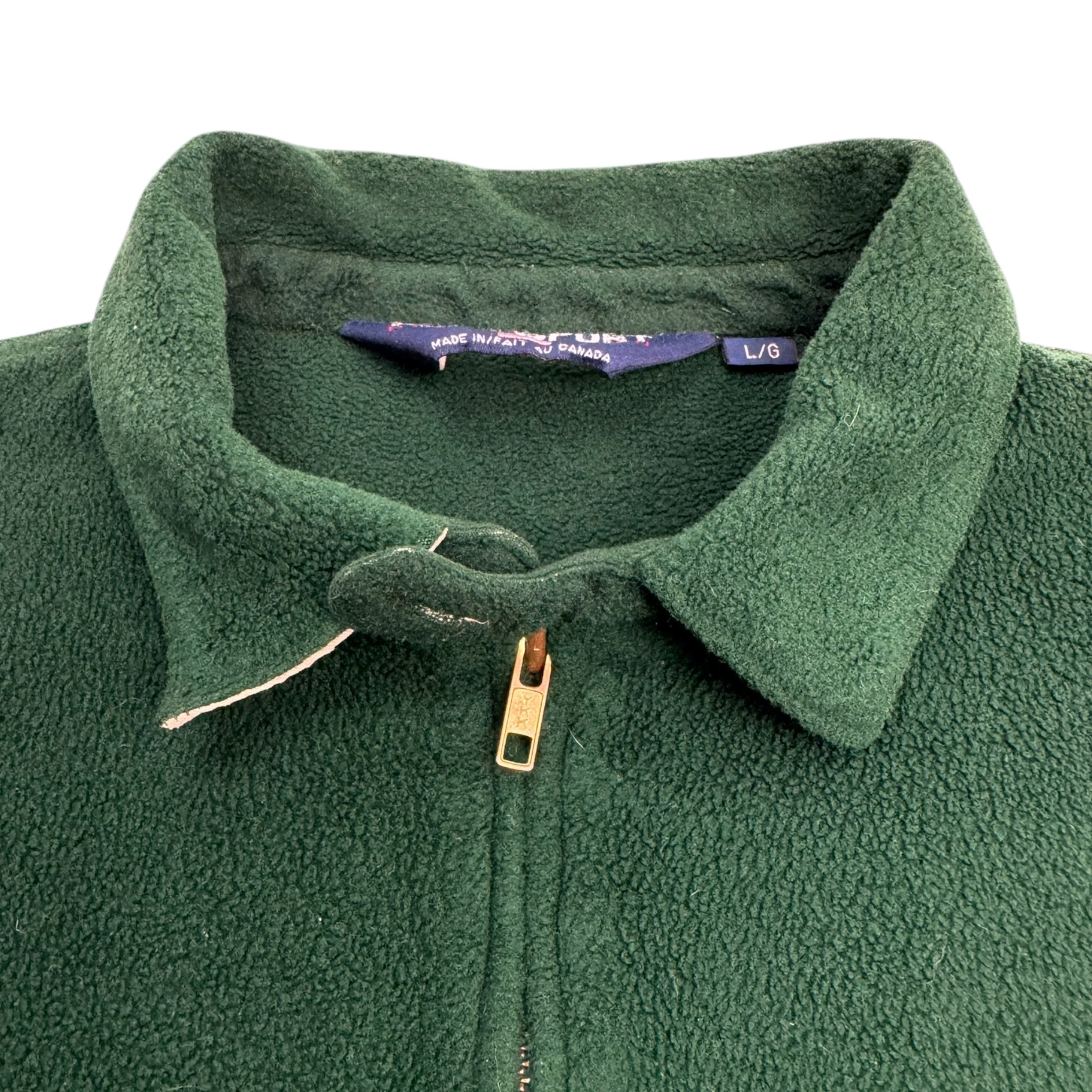 Vintage Polo Sport Fleece Zip Up Green