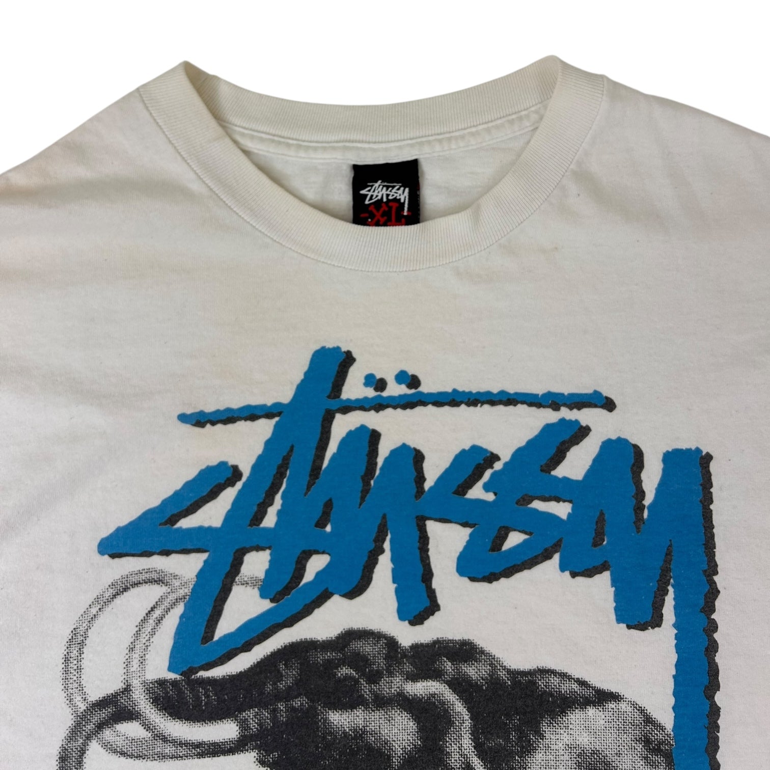 Vintage Stussy Big And Mighty T-Shirt White