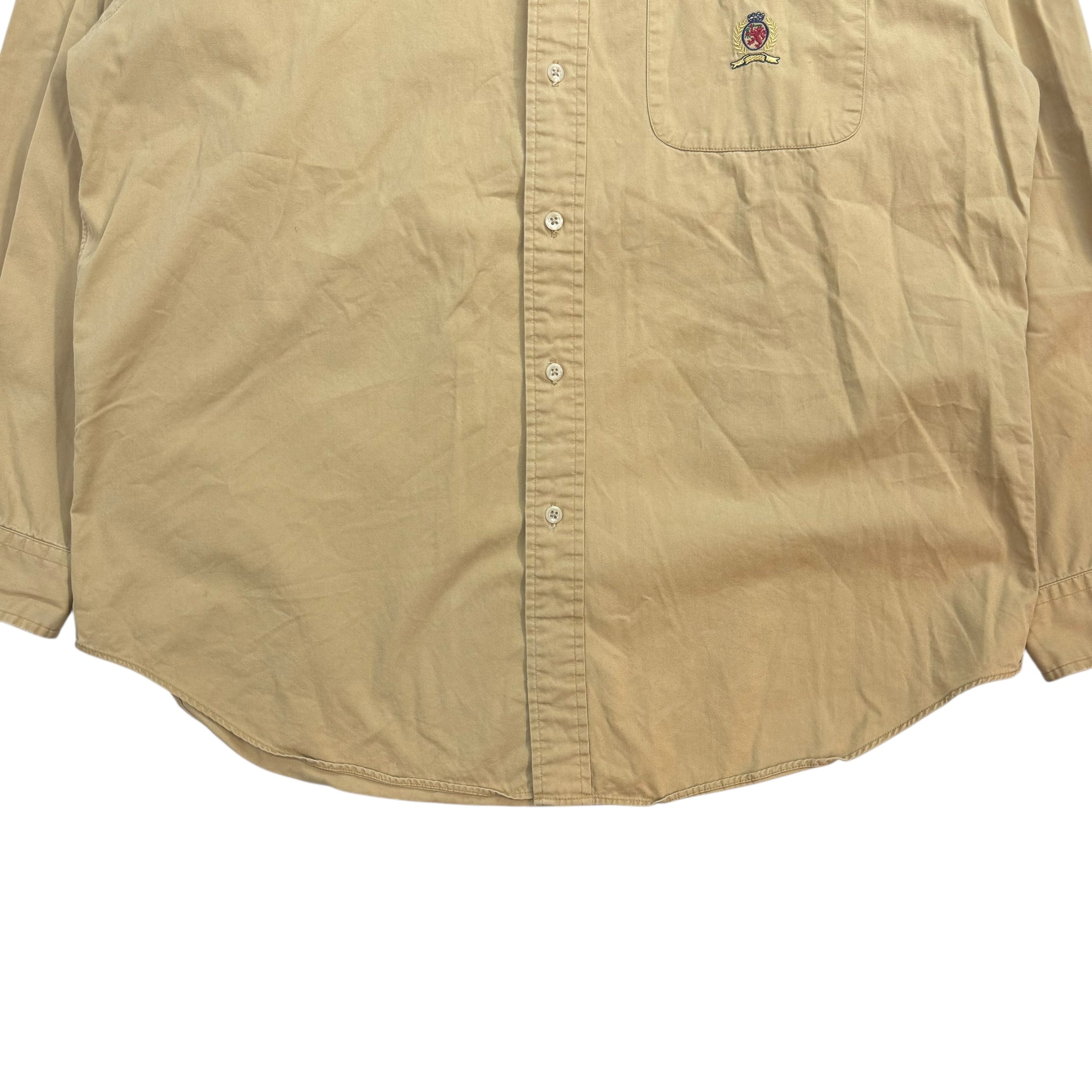 Vintage Tommy Hilfiger Button Up Shirt Tan