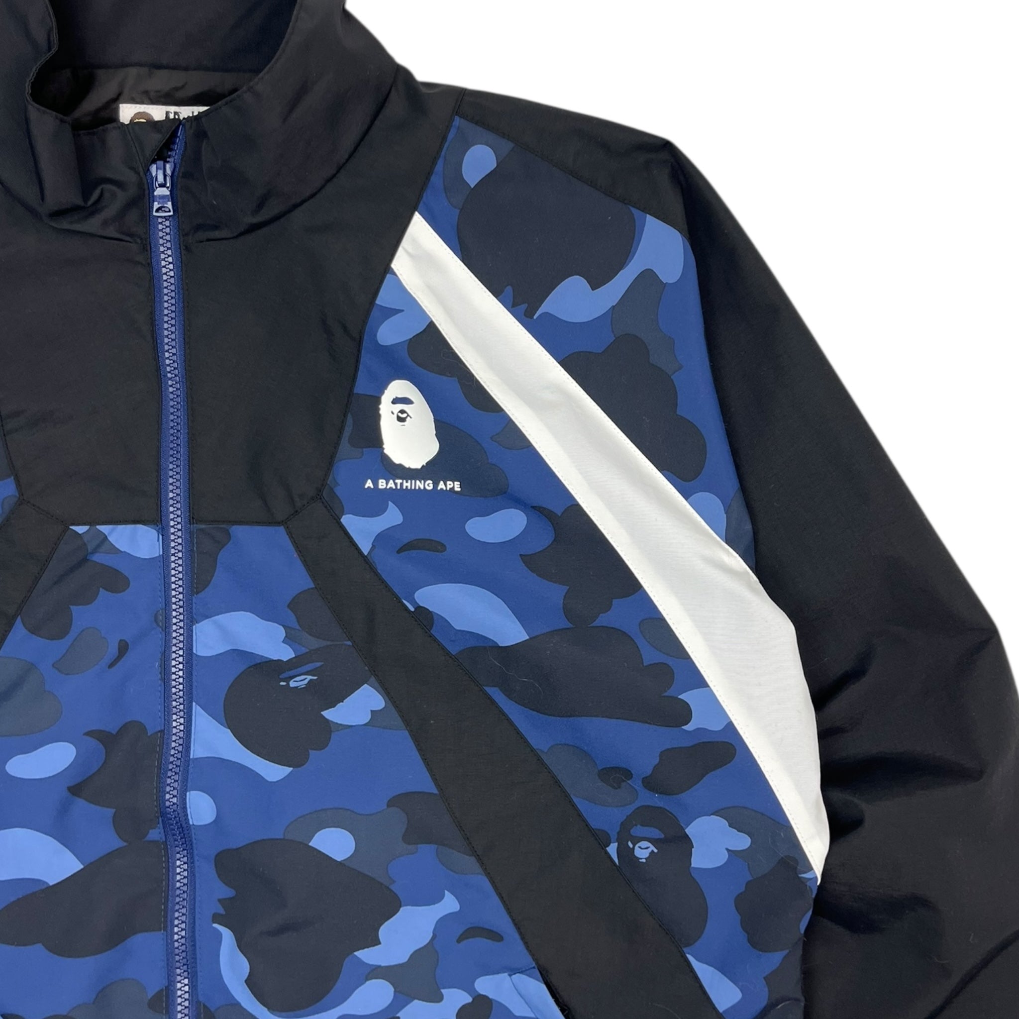Bape Color Camo Color Block Jacket Blue