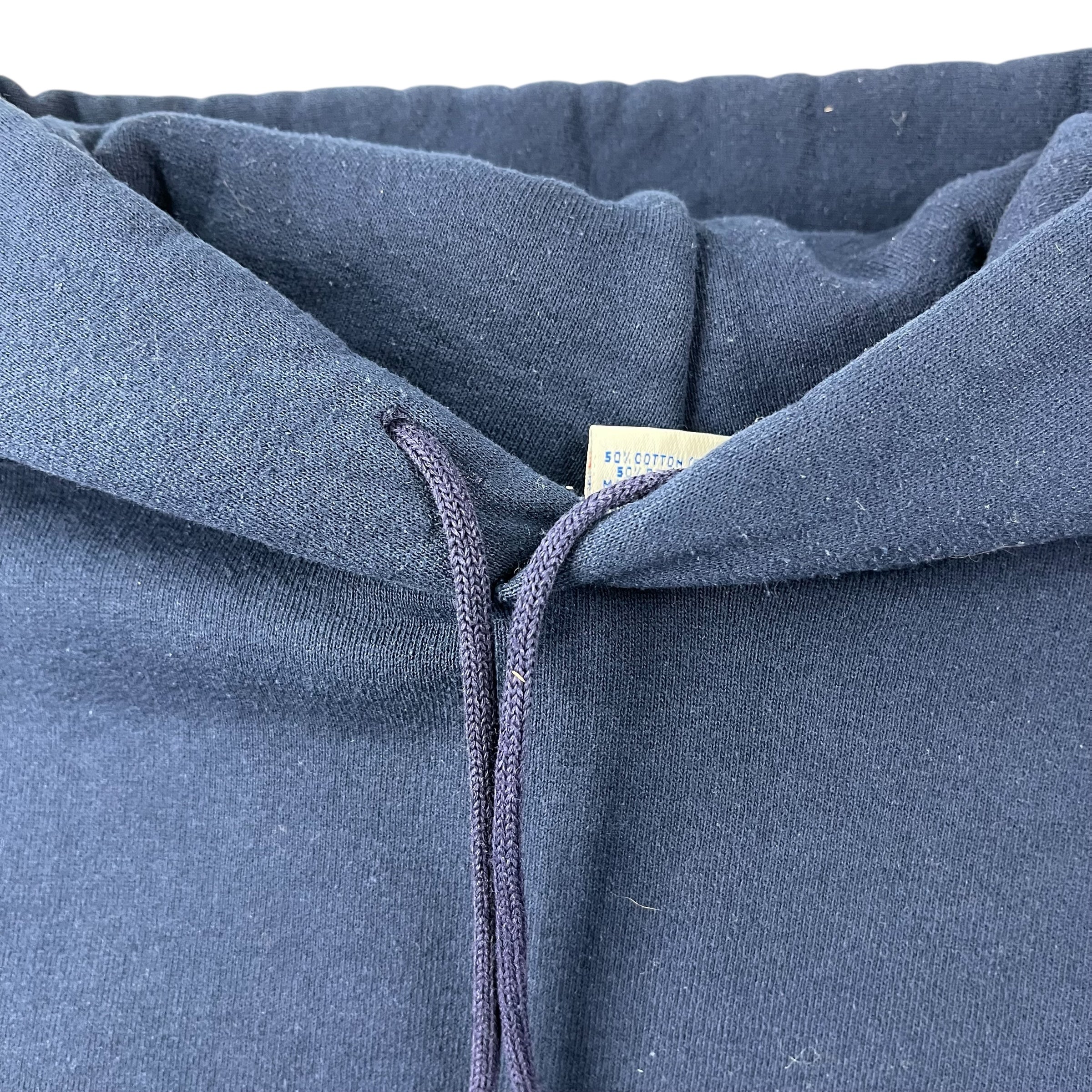 Vintage Russell Blank Hoodie Navy