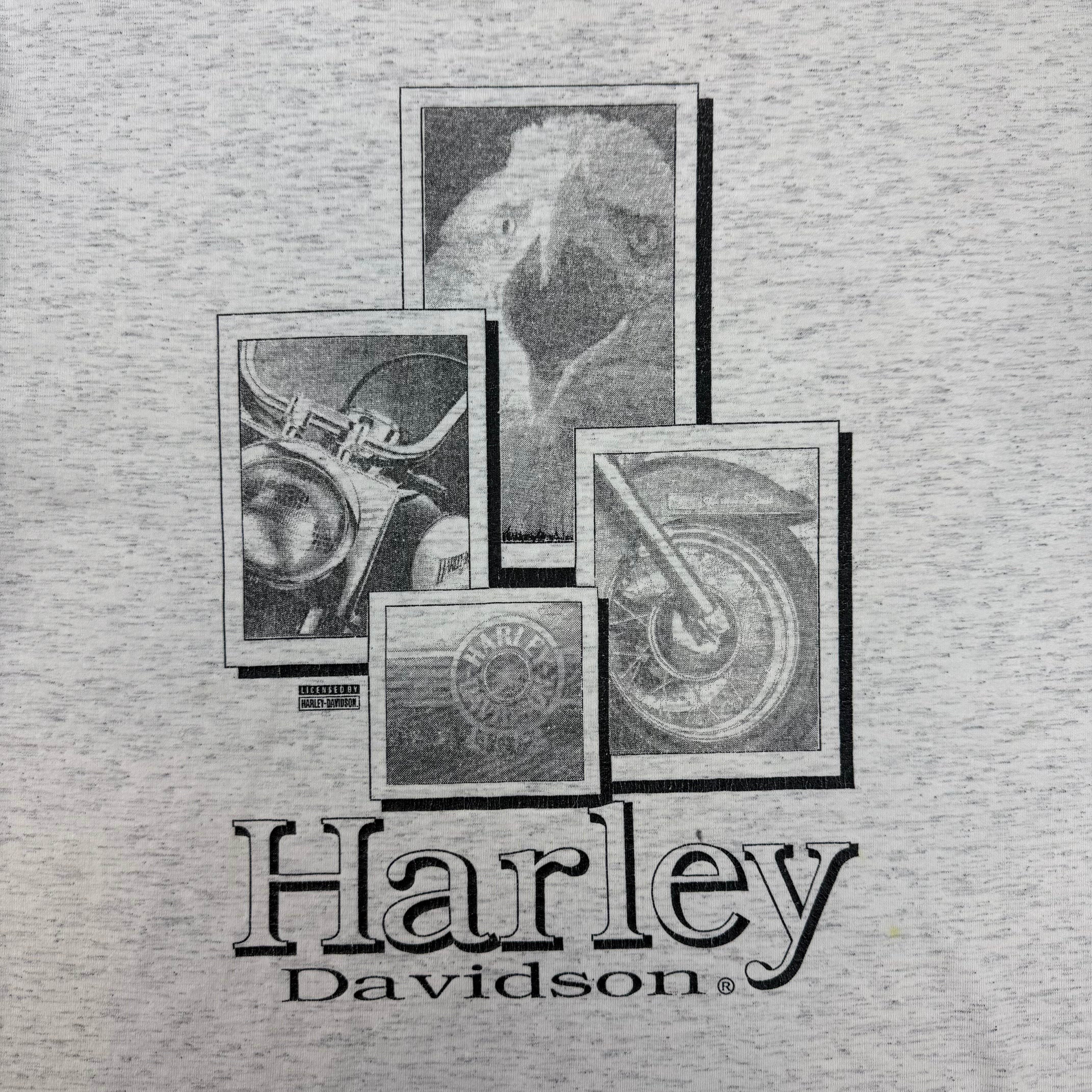 Vintage Harley Davidson Eagle T-Shirt Grey
