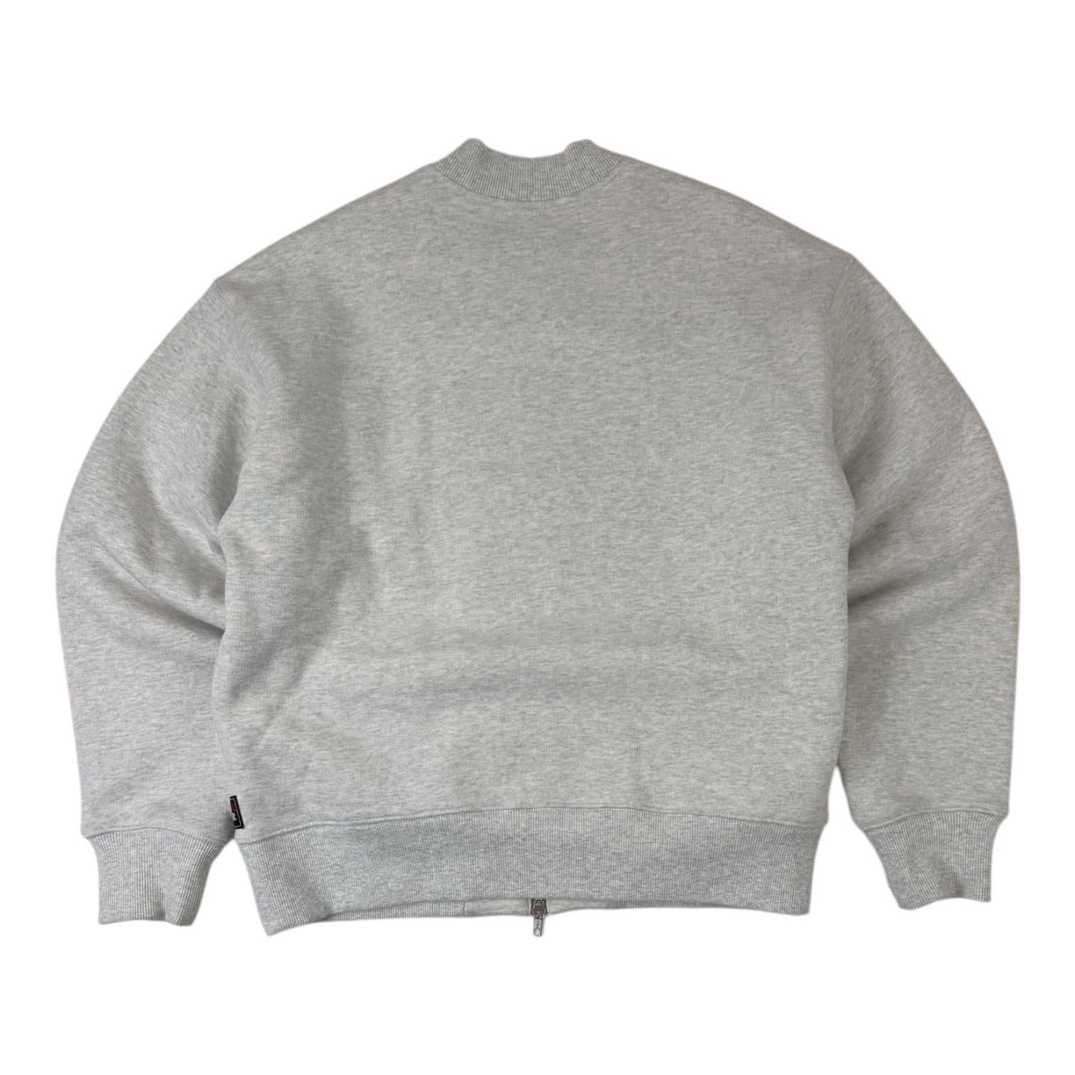 Stussy Thermal Lined Fleece Bomber Jacket Ash Heather