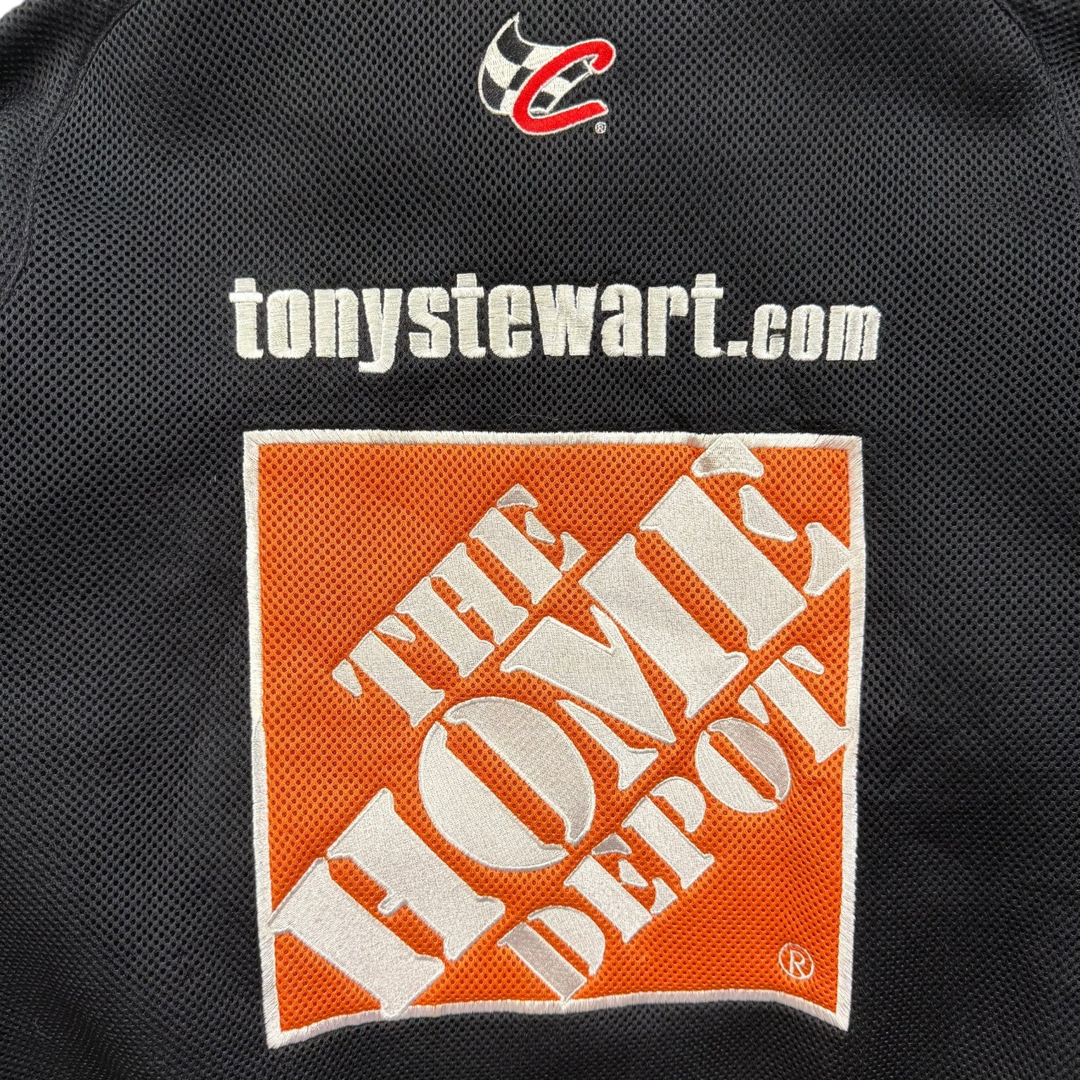 Vintage Jeff Hamilton NASCAR Tony Stewart Mesh Racing Jacket Black