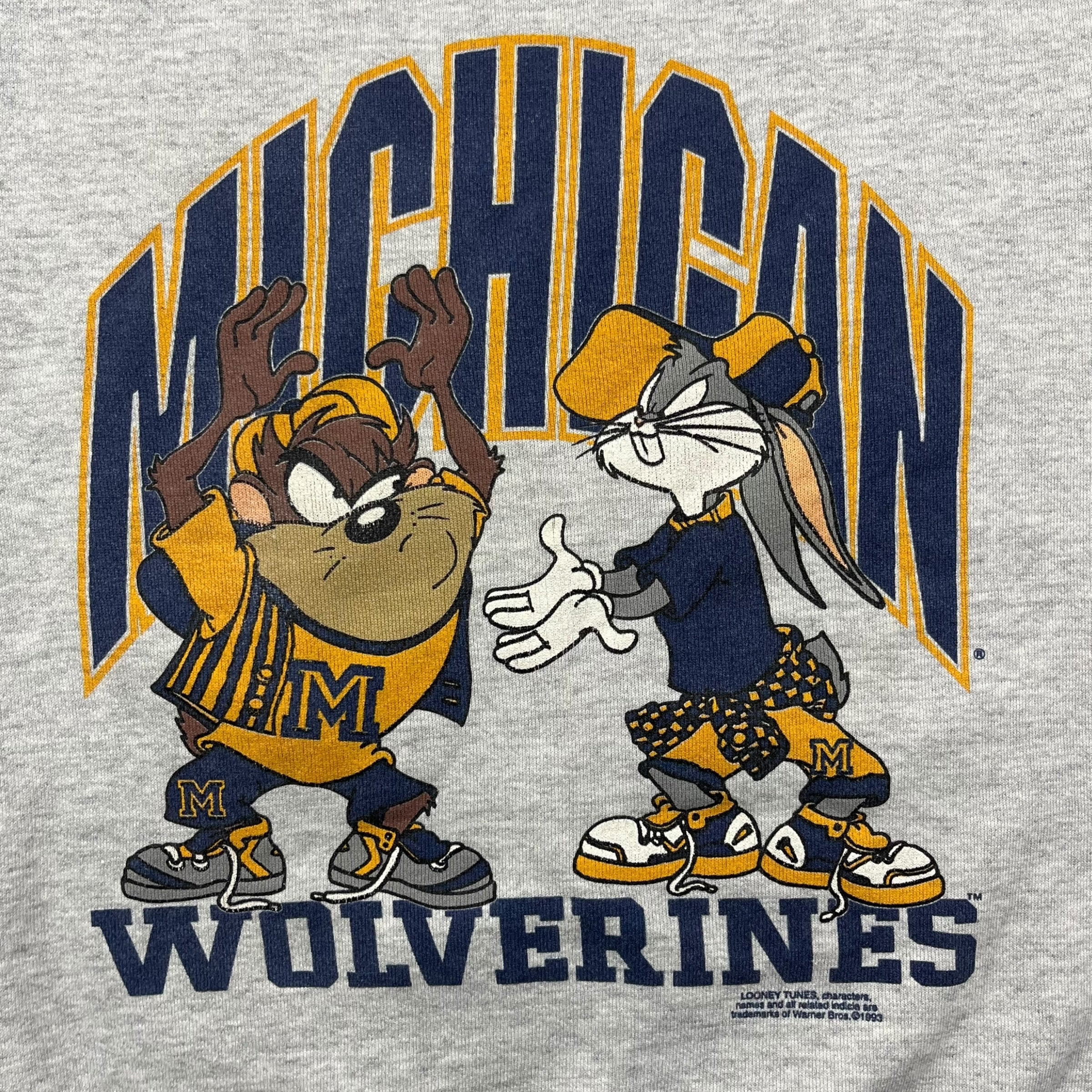 1993 Looney Tunes Michigan Wolverines Light Grey