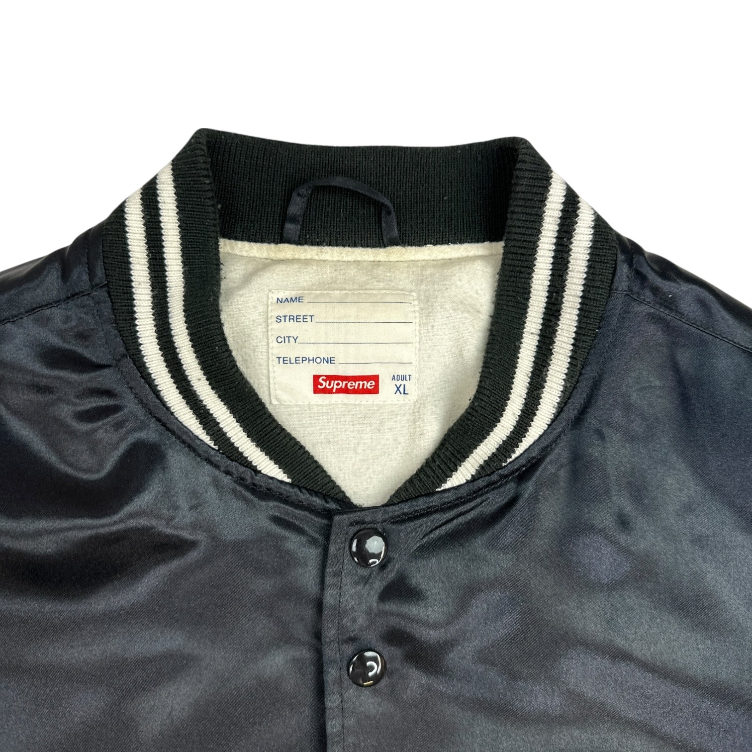 Supreme SS15 Satin Club Jacket Black