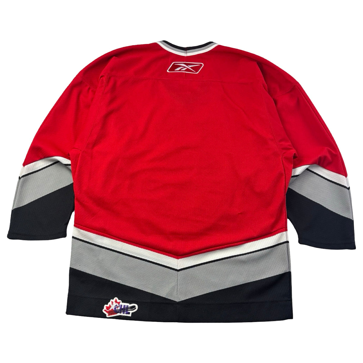 Vintage Reebok Sault Ste. Marie Greyhounds Ontario OHL Alternate Jersey Red/Black