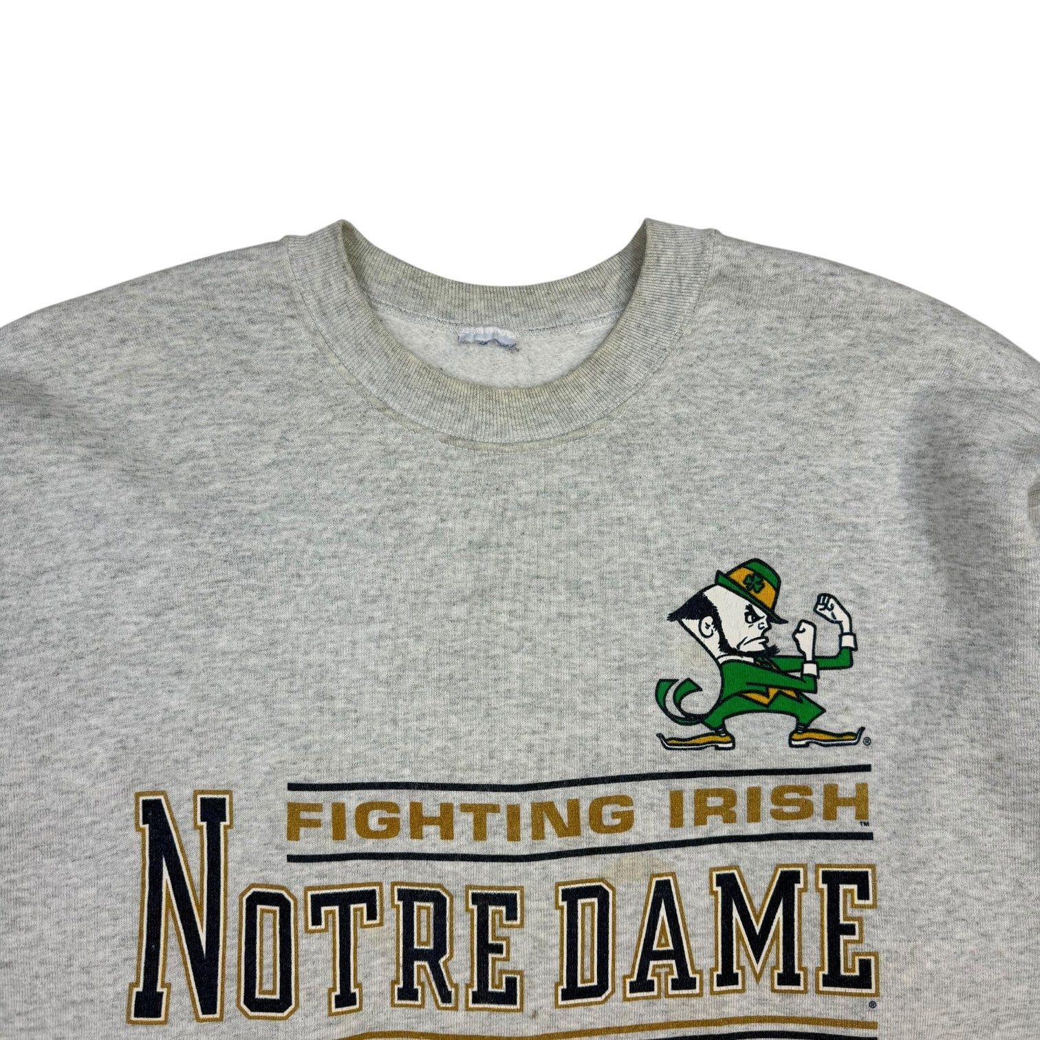 Vintage Notre Dame Fighting Irish Crewneck Grey