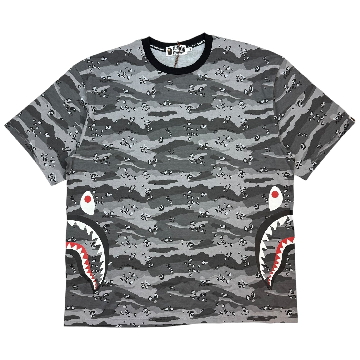 Bape Shark Tee Desert Camo Grey
