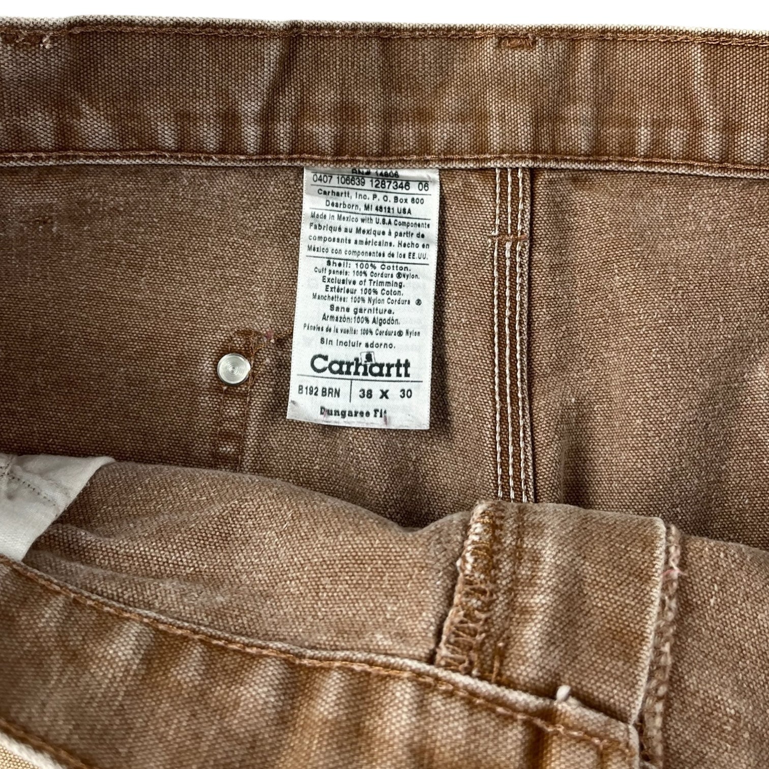 Vintage Carhartt Ripstop Double Knee Pants Dark Tan