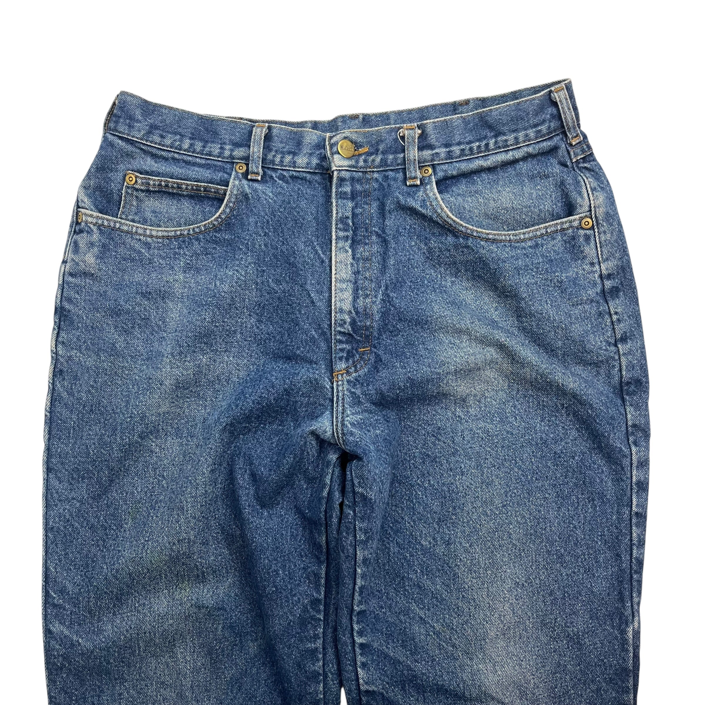Vintage LL Bean Lined Denim Pants Dark Wash