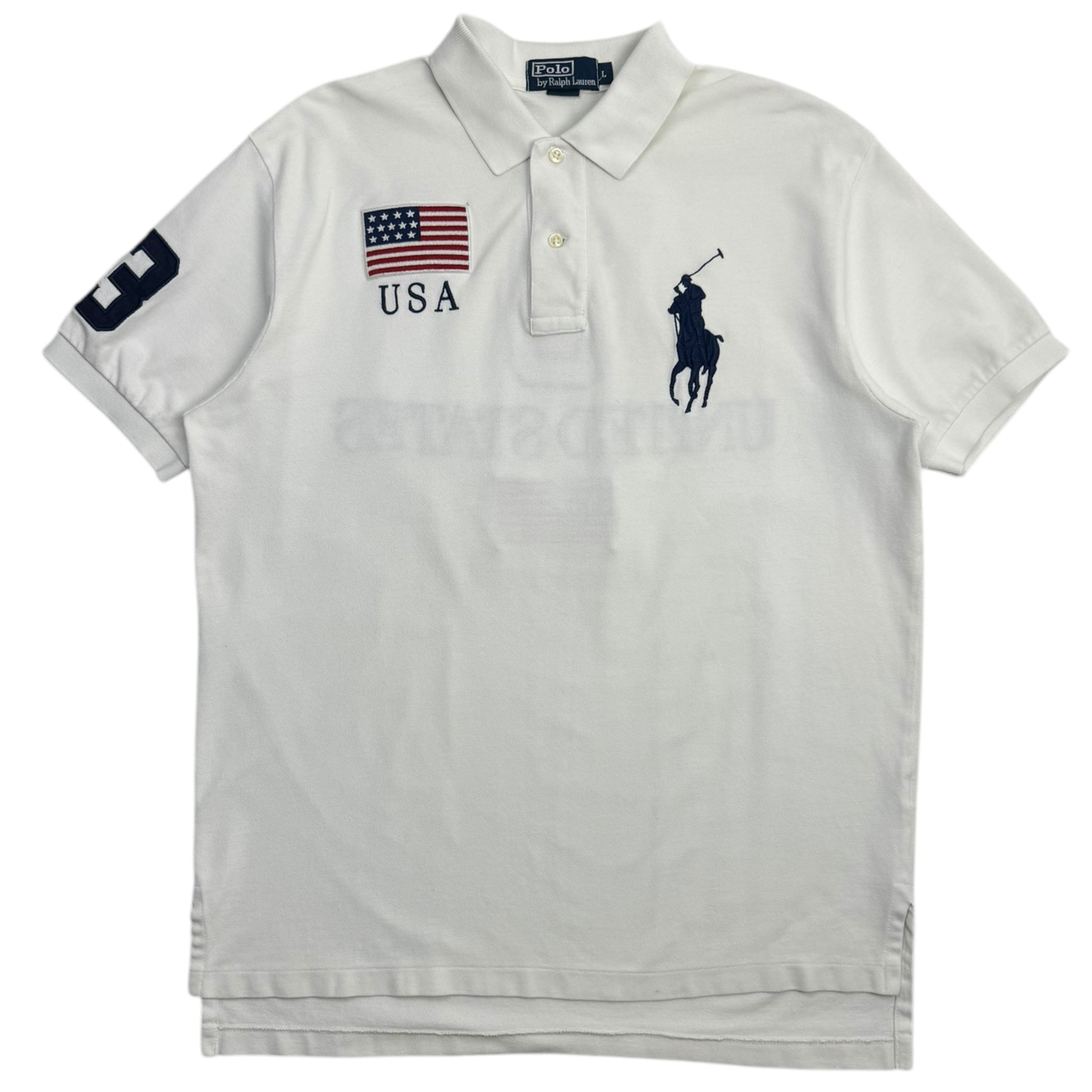 Vintage Polo Ralph Lauren Big Pony Collared Shirt White