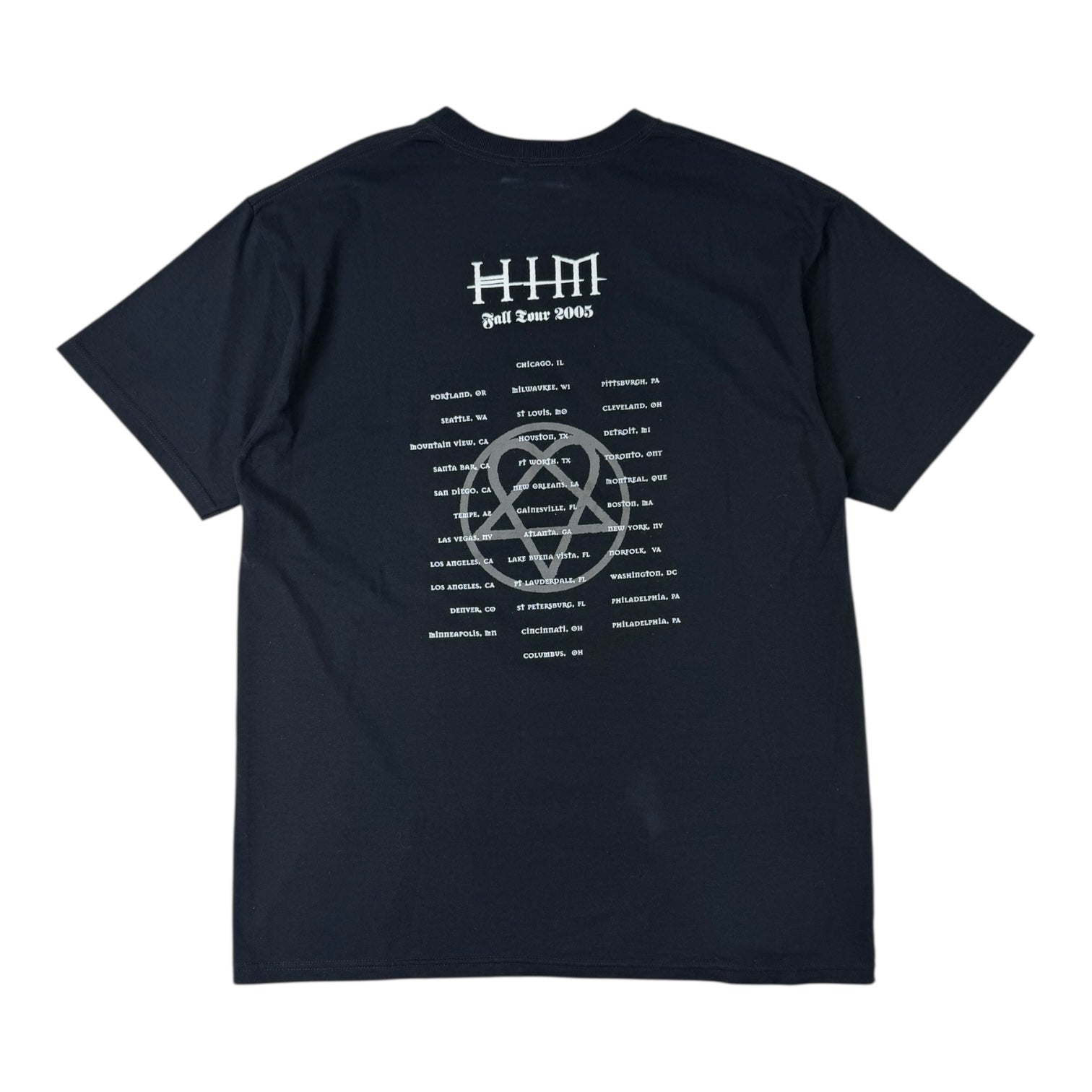 Vintage 2005 HIM World Tour Band T-Shirt Black