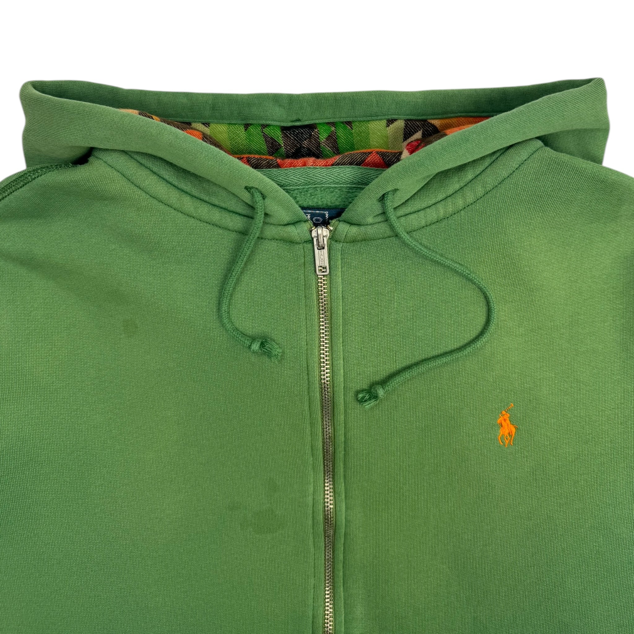Vintage Polo Ralph Lauren Aztec Patterned Hood Zip Up Hoodie