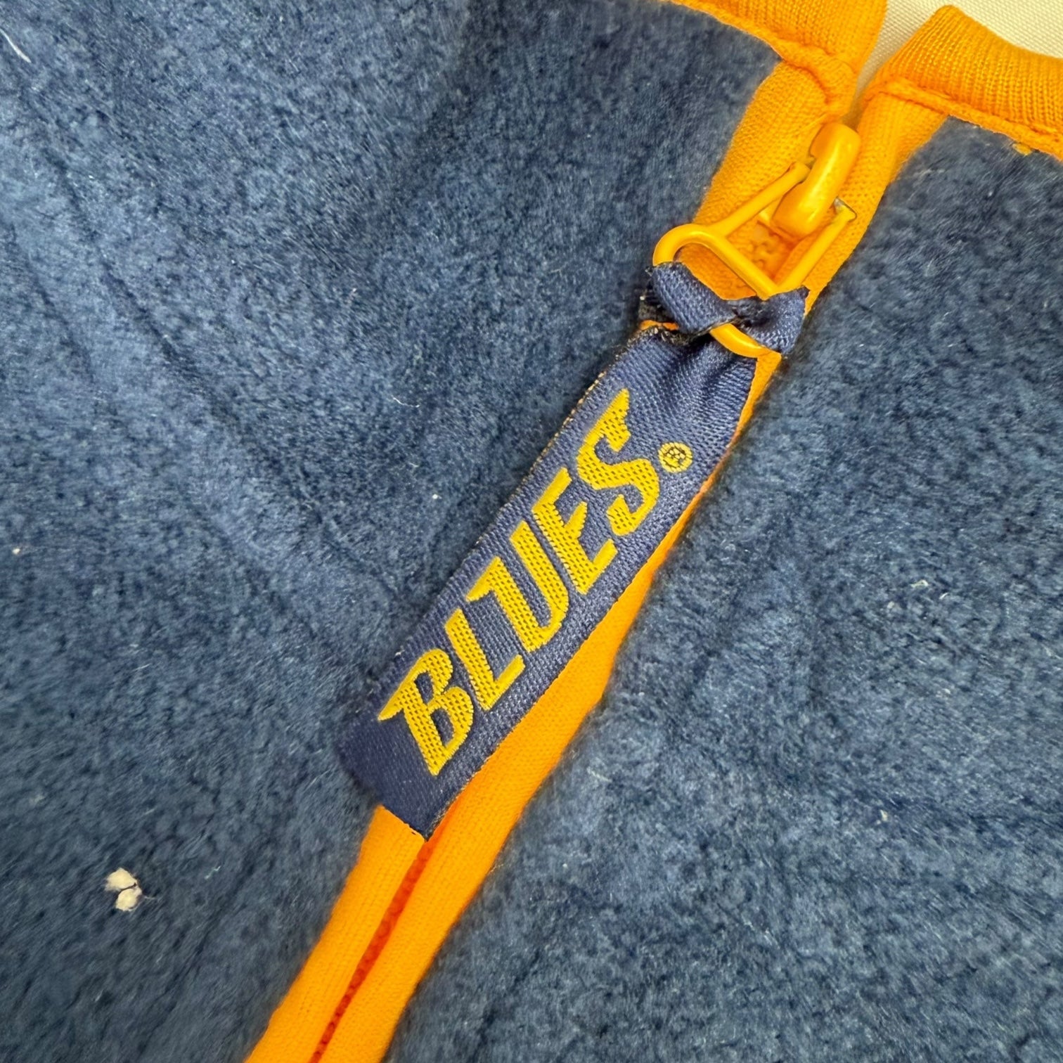Vintage St Louis Blues Quarter Zip Sweater Blue/Yellow