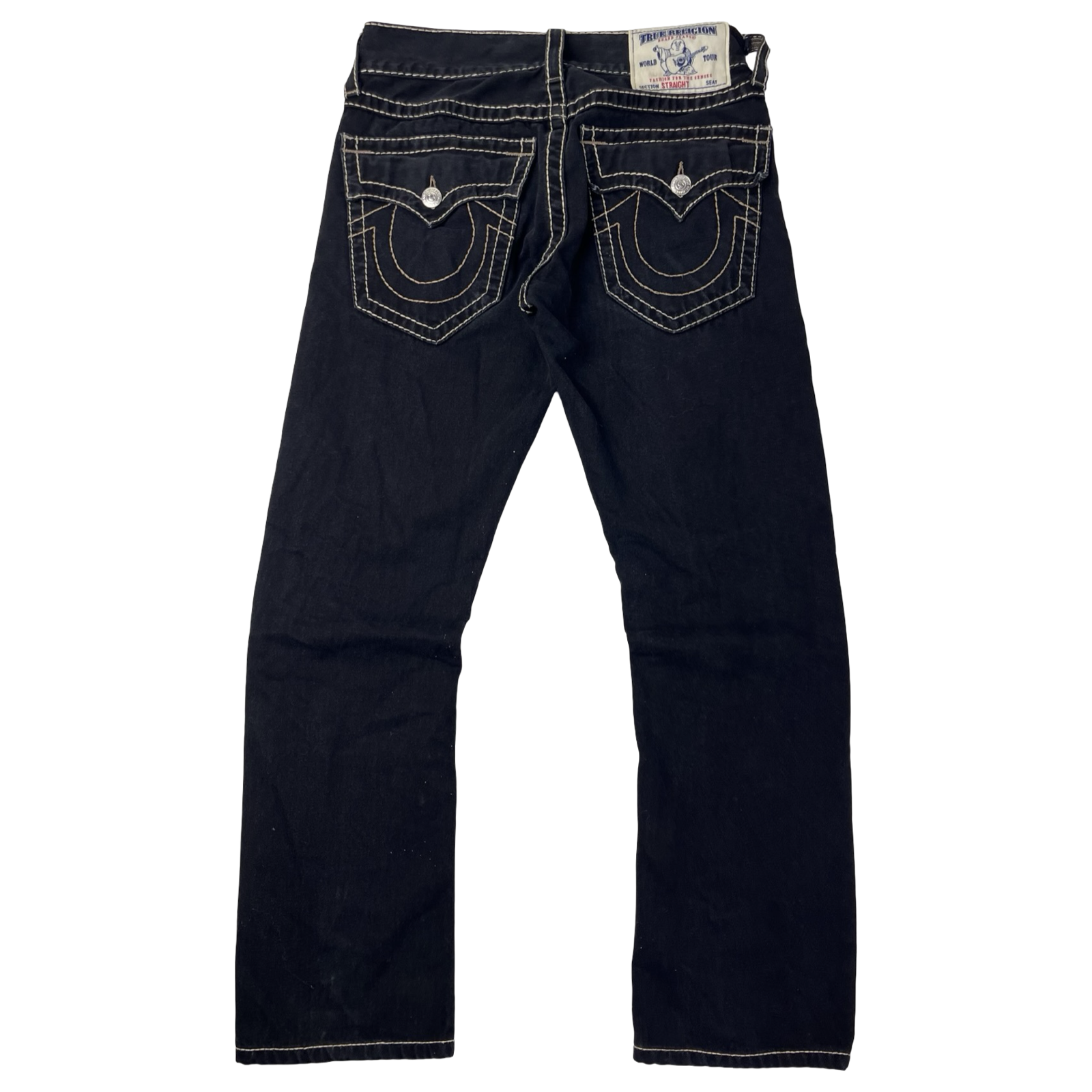 Vintage Y2K True Religion Contrast Stitch Jean Pant Black