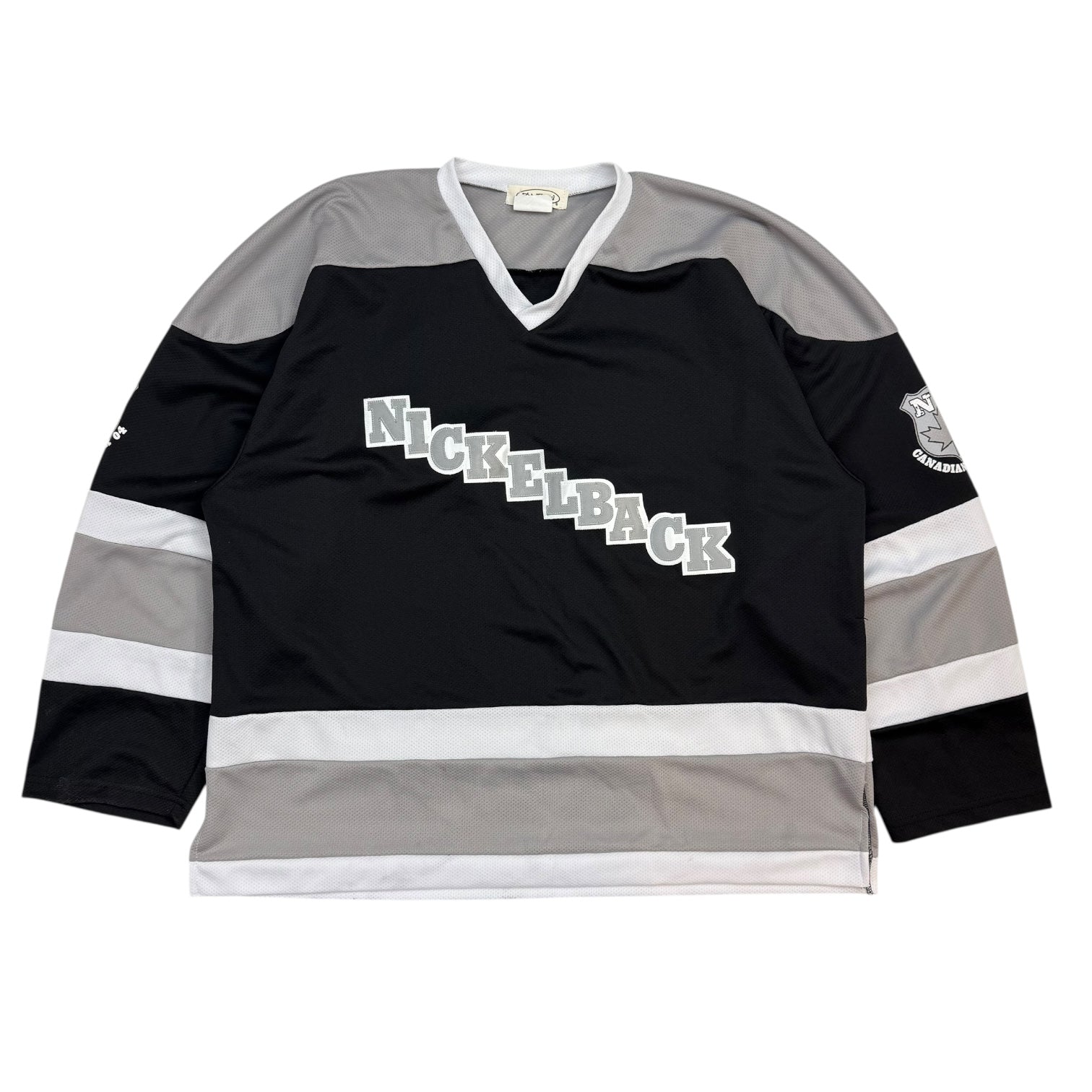 2004 Nickelback Canadian Tour Hockey Jersey Black/White