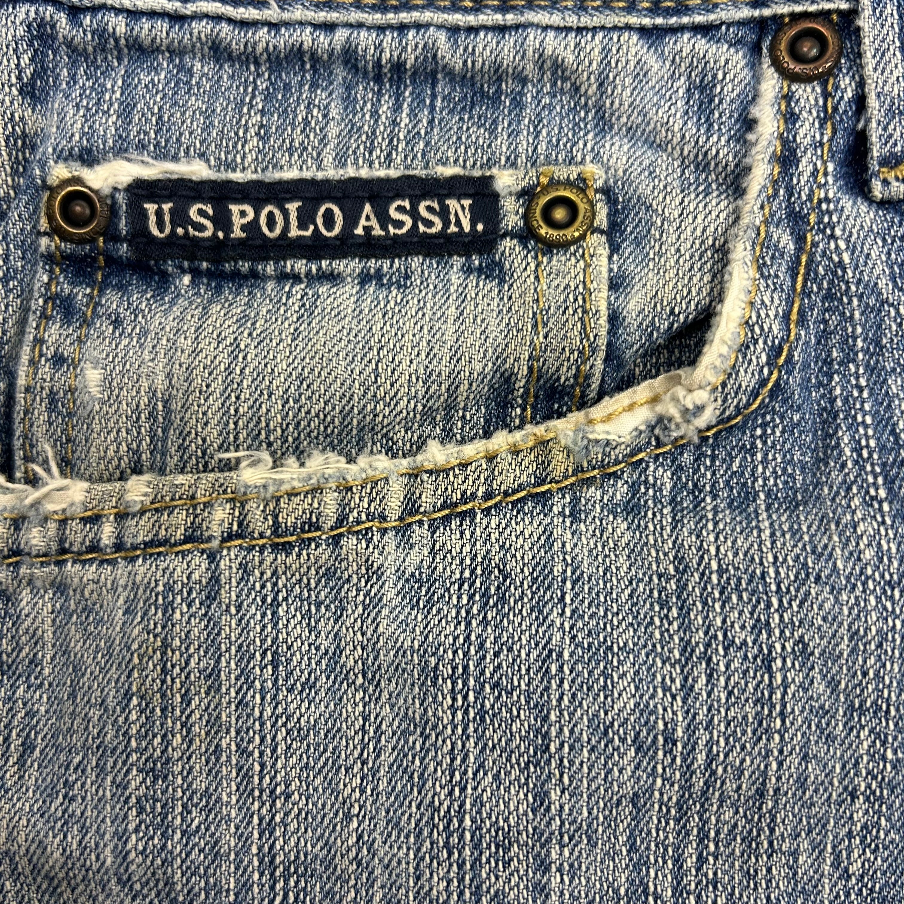 Y2K U.S. Polo Assn. Denim Carpenter Shorts