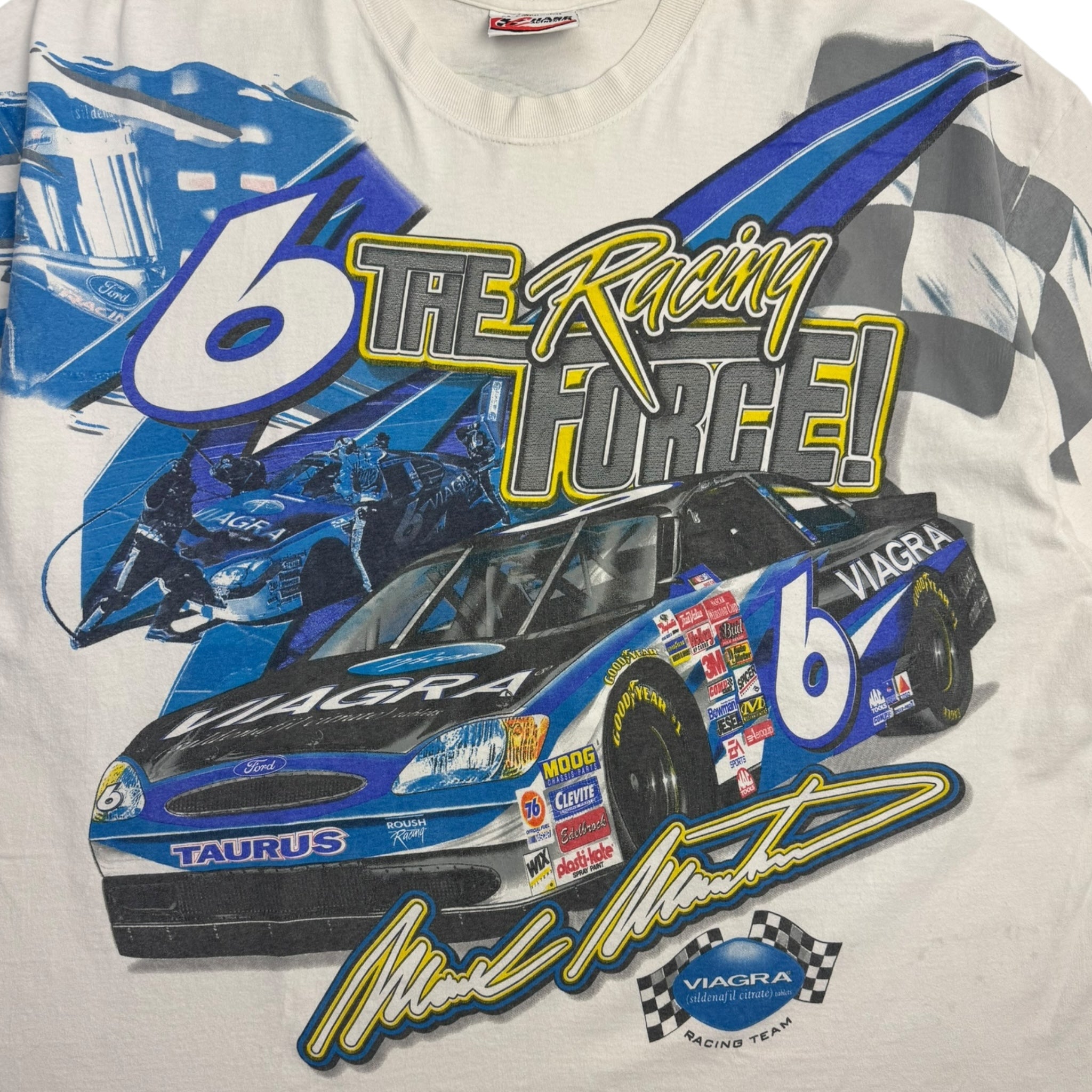 Vintage The Racing Force! Mark Martin Viagra Promo NASCAR T-Shirt