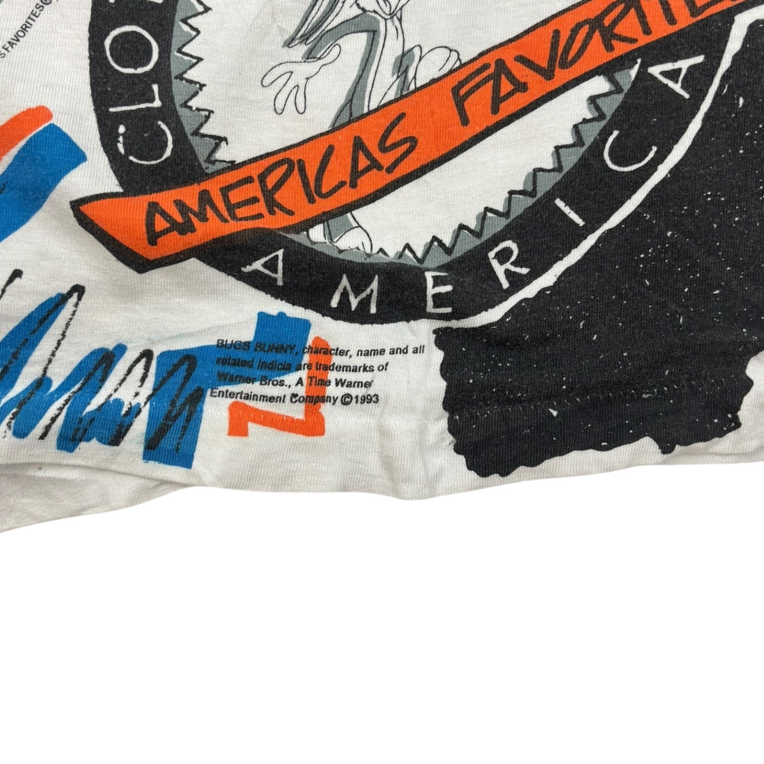 Vintage 1993 Bugs Bunny “America’s Favourite” Basketball AOP T-Shirt White
